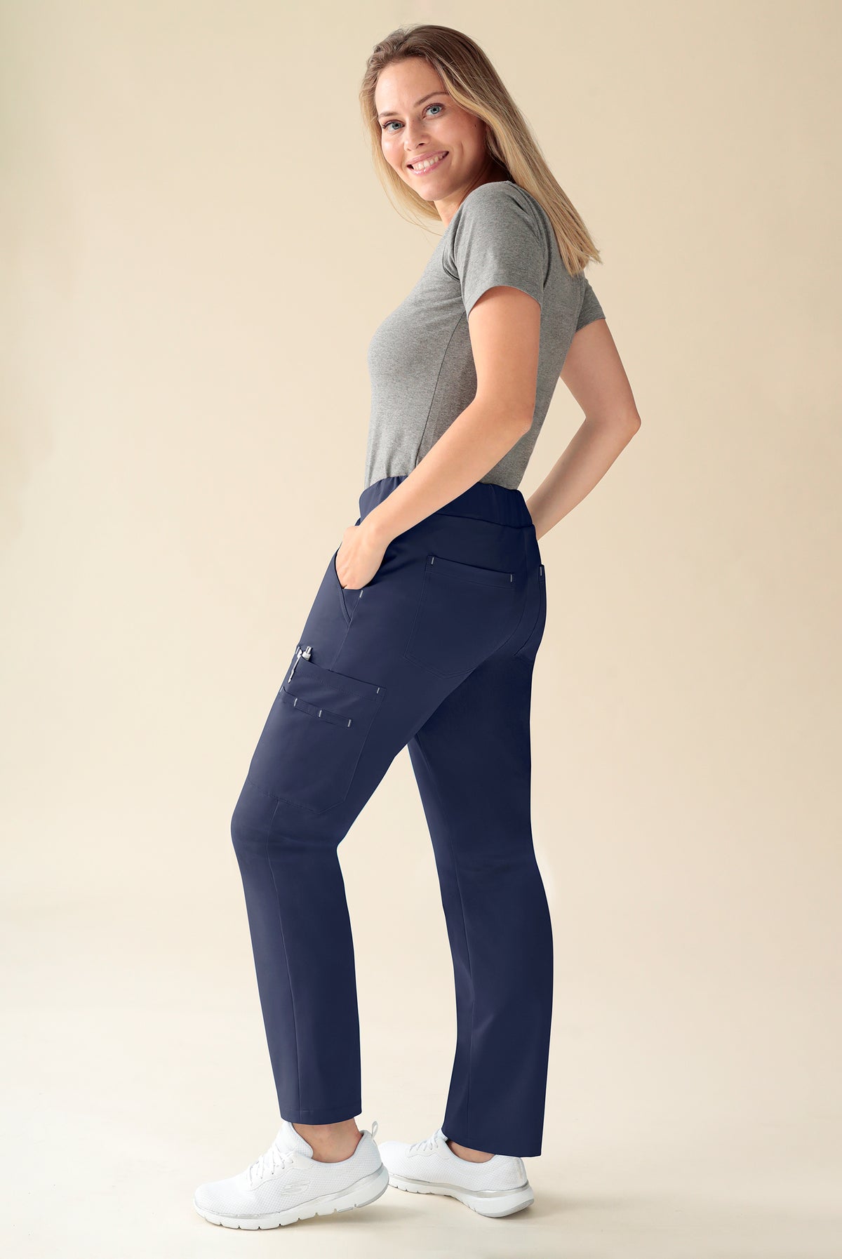 KAERE broek dames - korte maat met beenzak navy