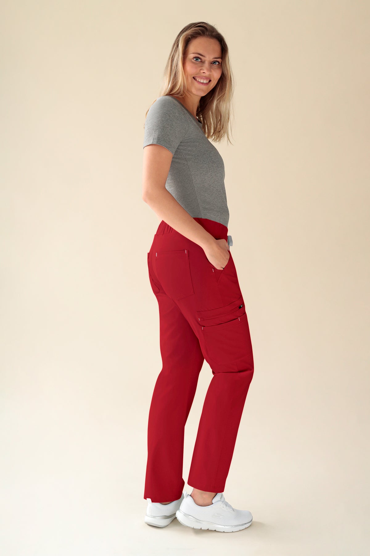 KAERE broek dames - korte maat met beenzak rood