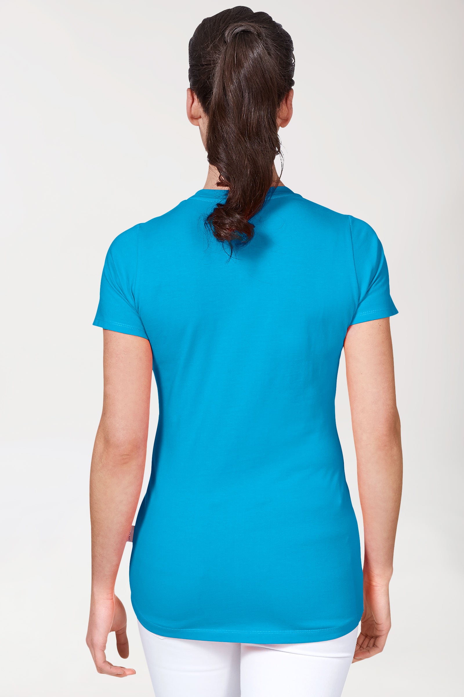 CORE shirt dames - ronde hals turquoise, Achterzijde view
