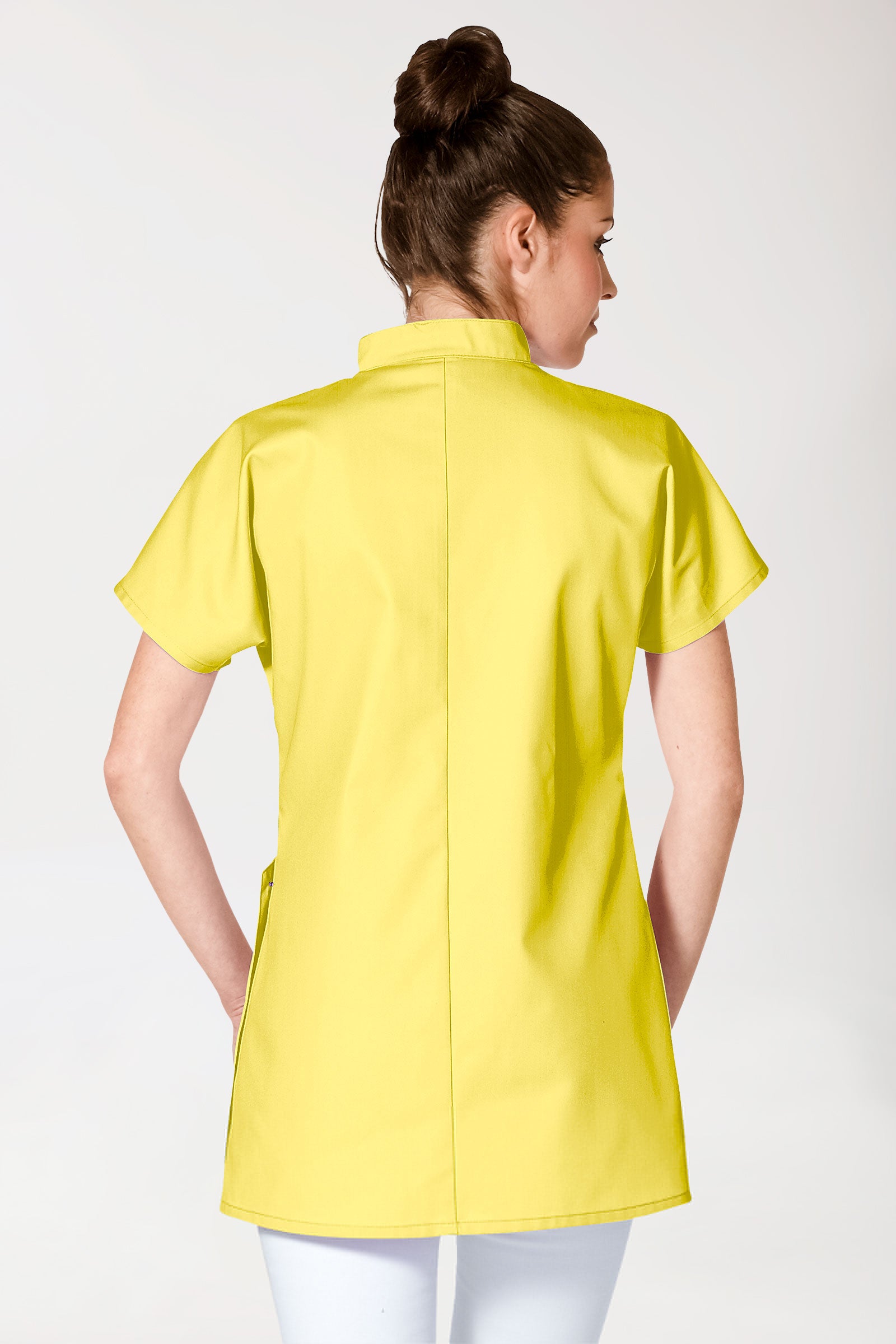 JUST STRONG tuniek dames - drukknoopsluiting geel