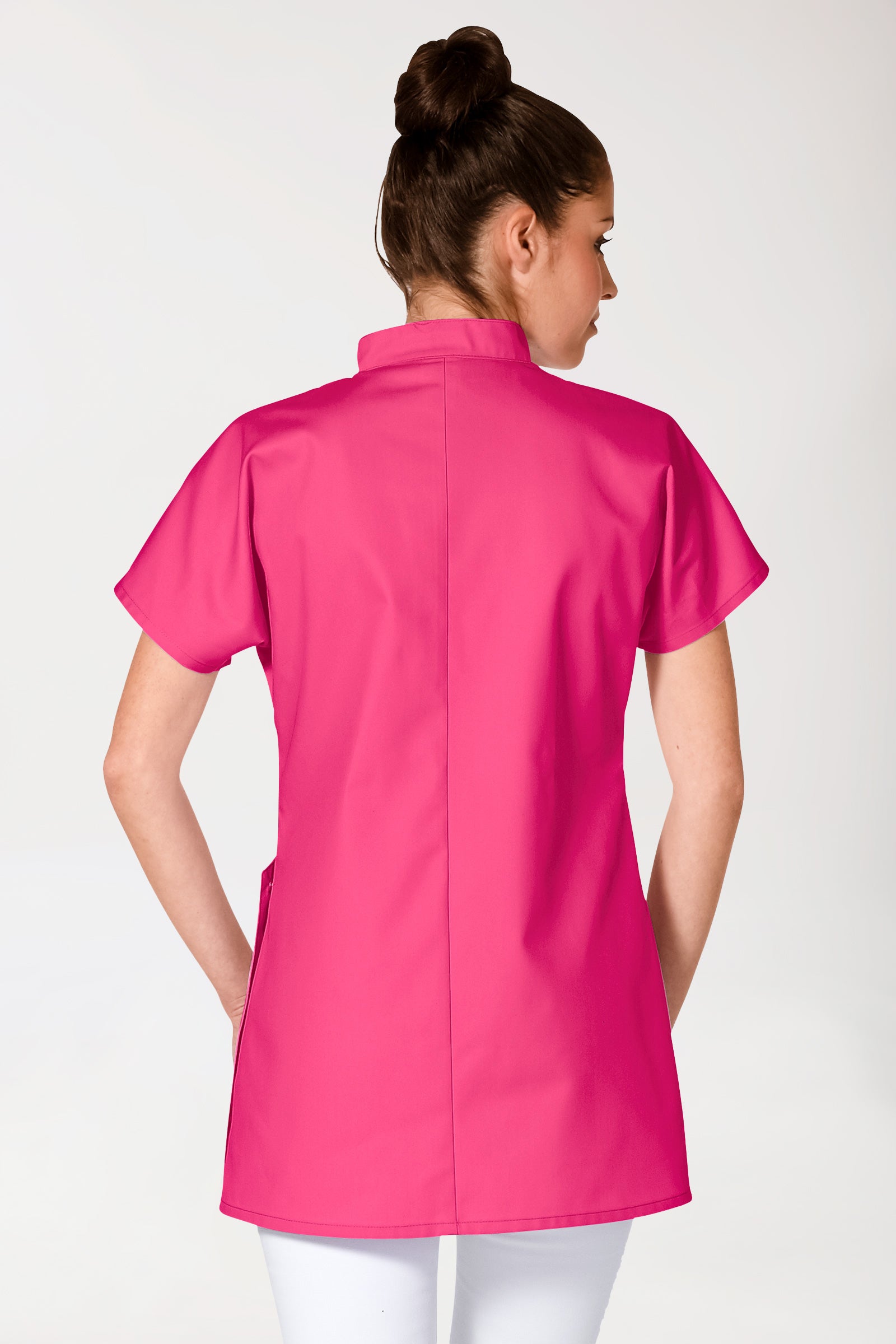 JUST STRONG tuniek dames - drukknoopsluiting pink