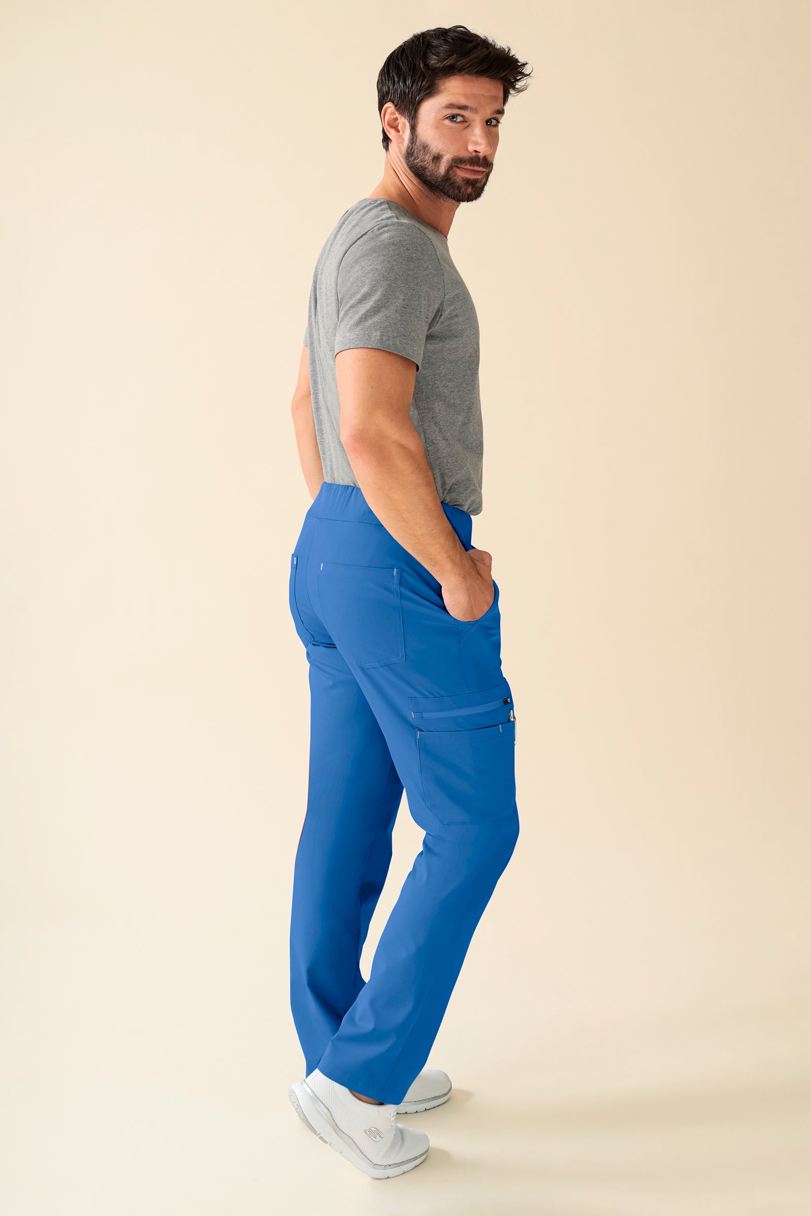 KAERE broek heren - korte maat met beenzak blauw