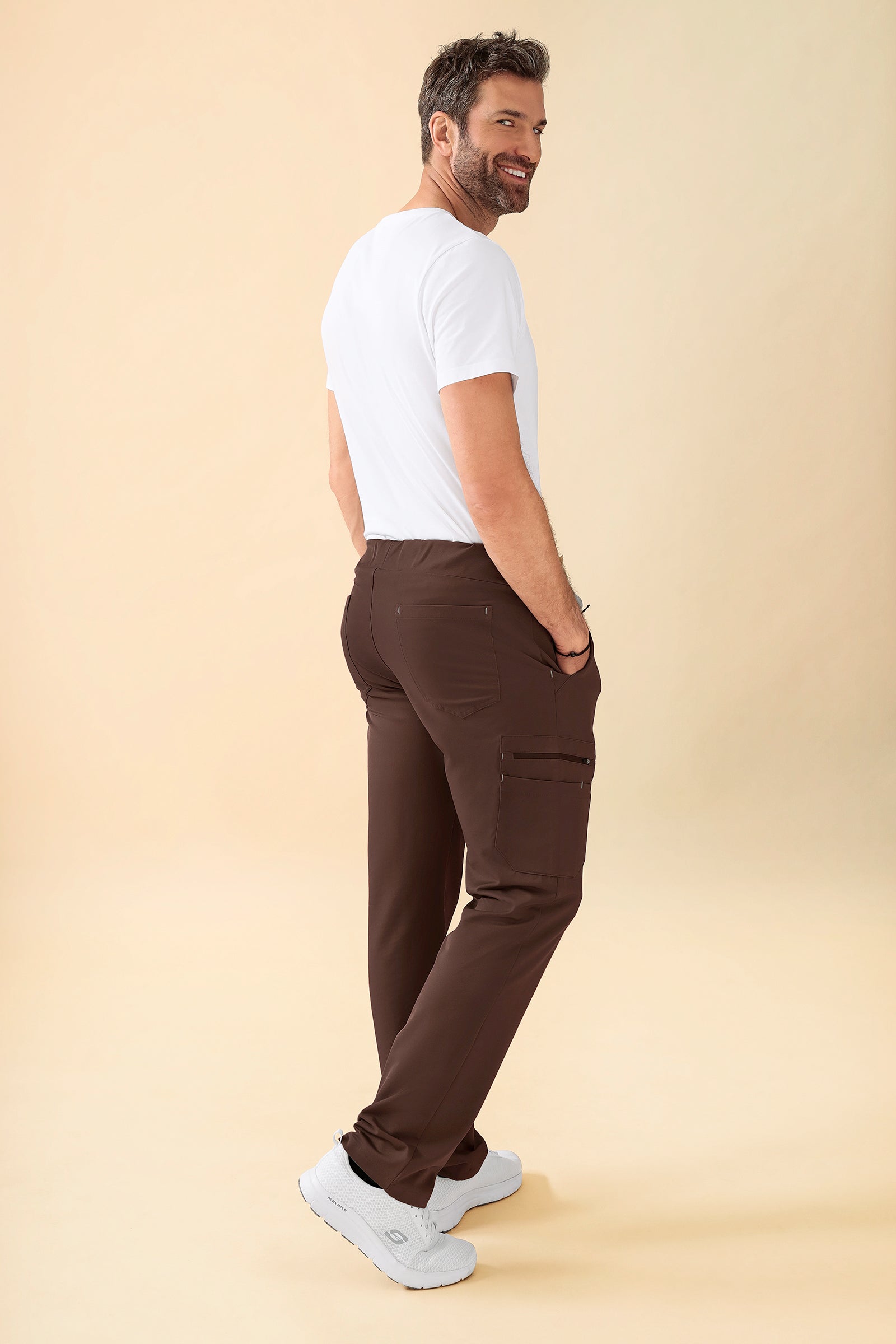 KAERE broek heren - met beenzak coffee