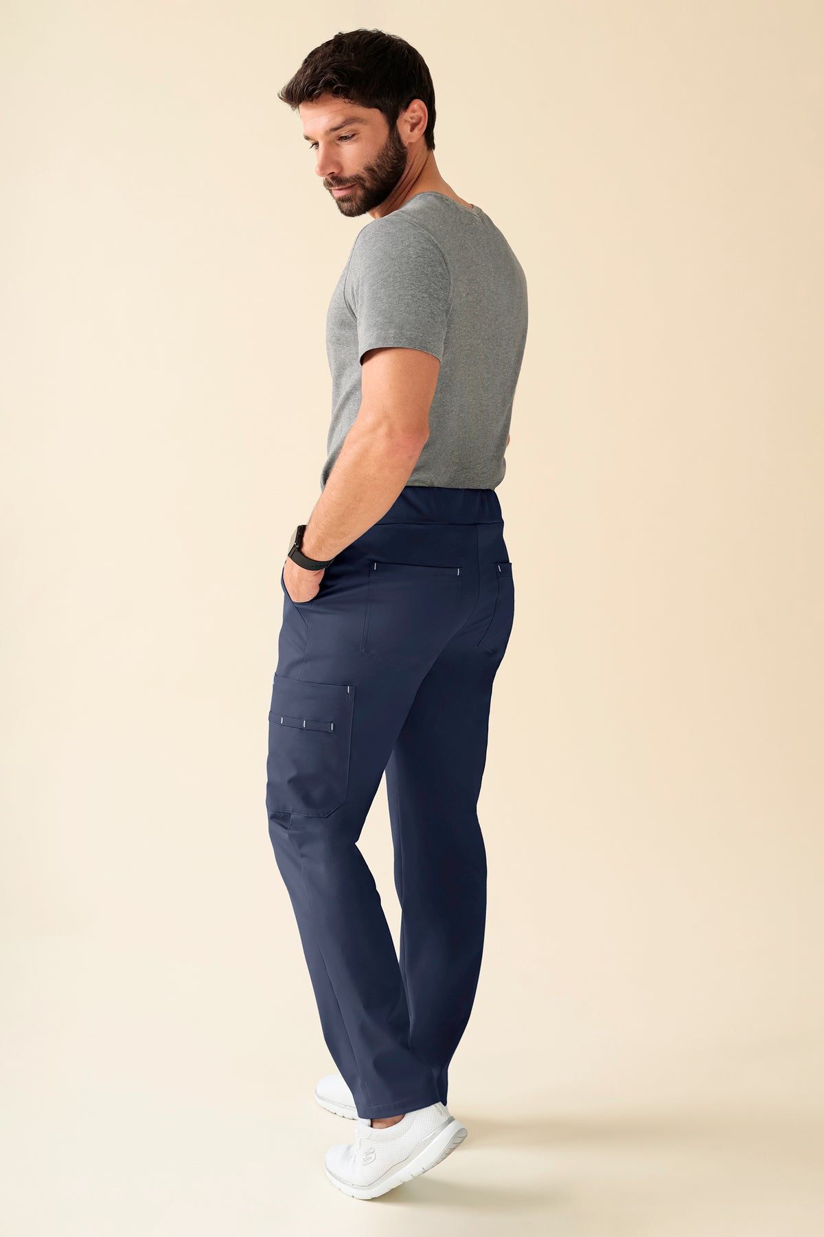 KAERE broek heren - korte maat met beenzak navy