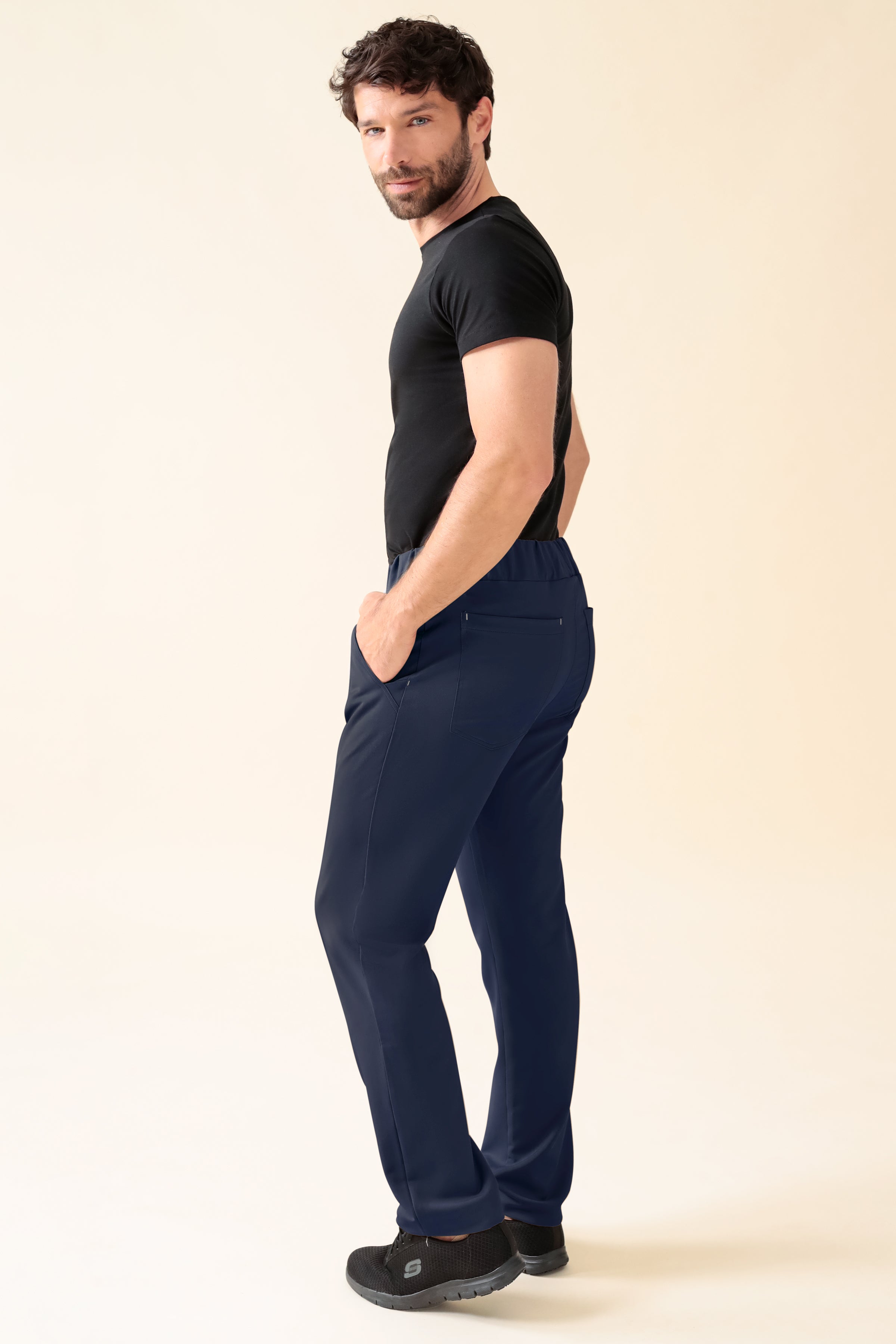 KAERE broek heren - korte maat zonder beenzak navy