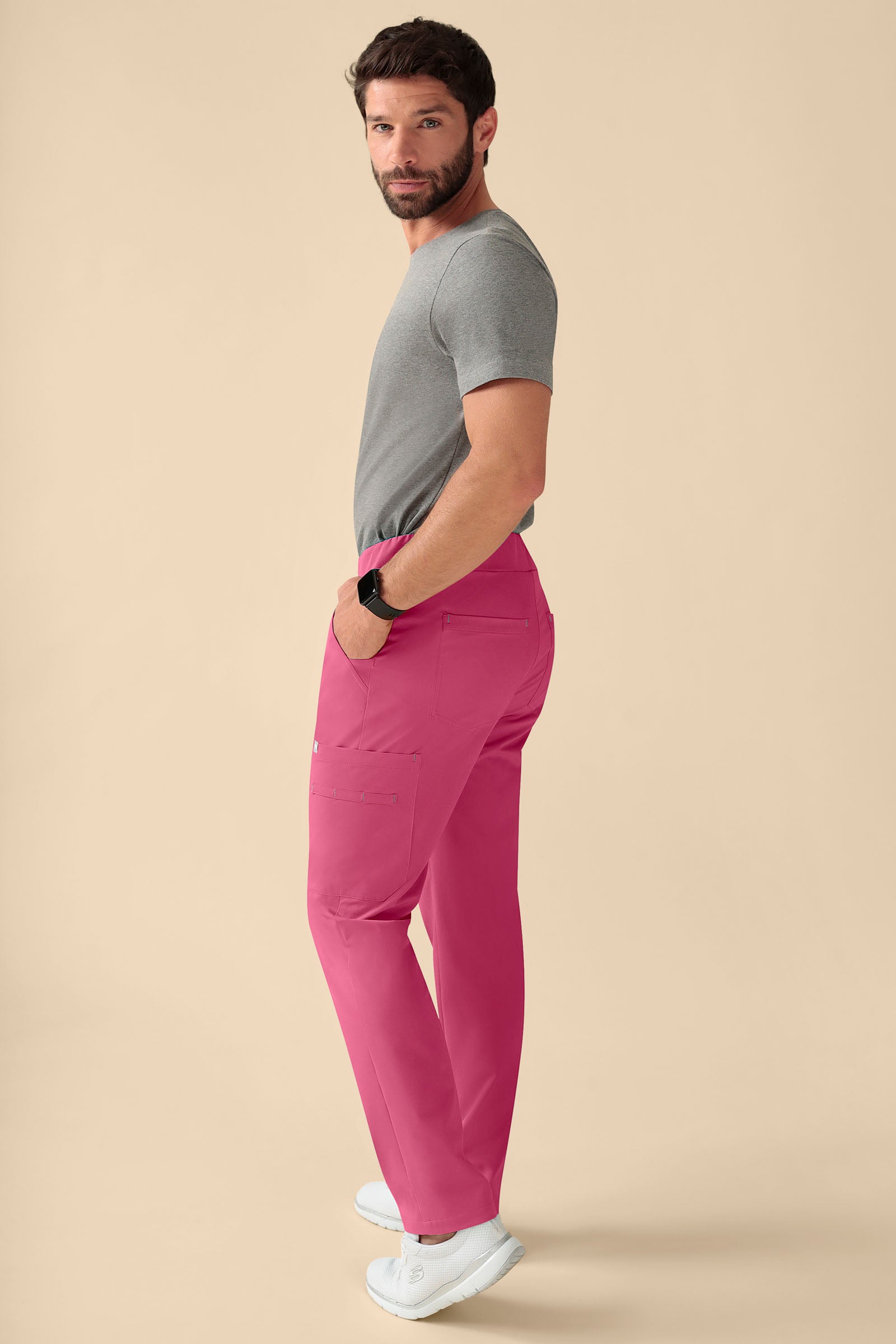 KAERE broek heren - korte maat met beenzak oud rose