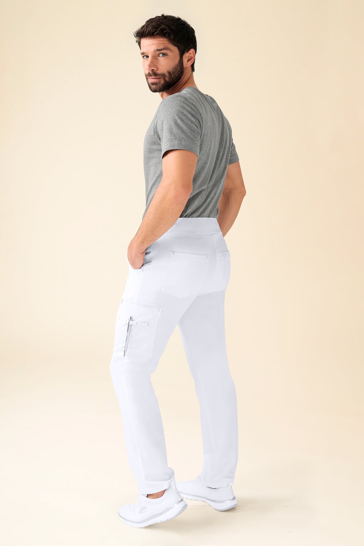 KAERE broek heren - korte maat met beenzak wit