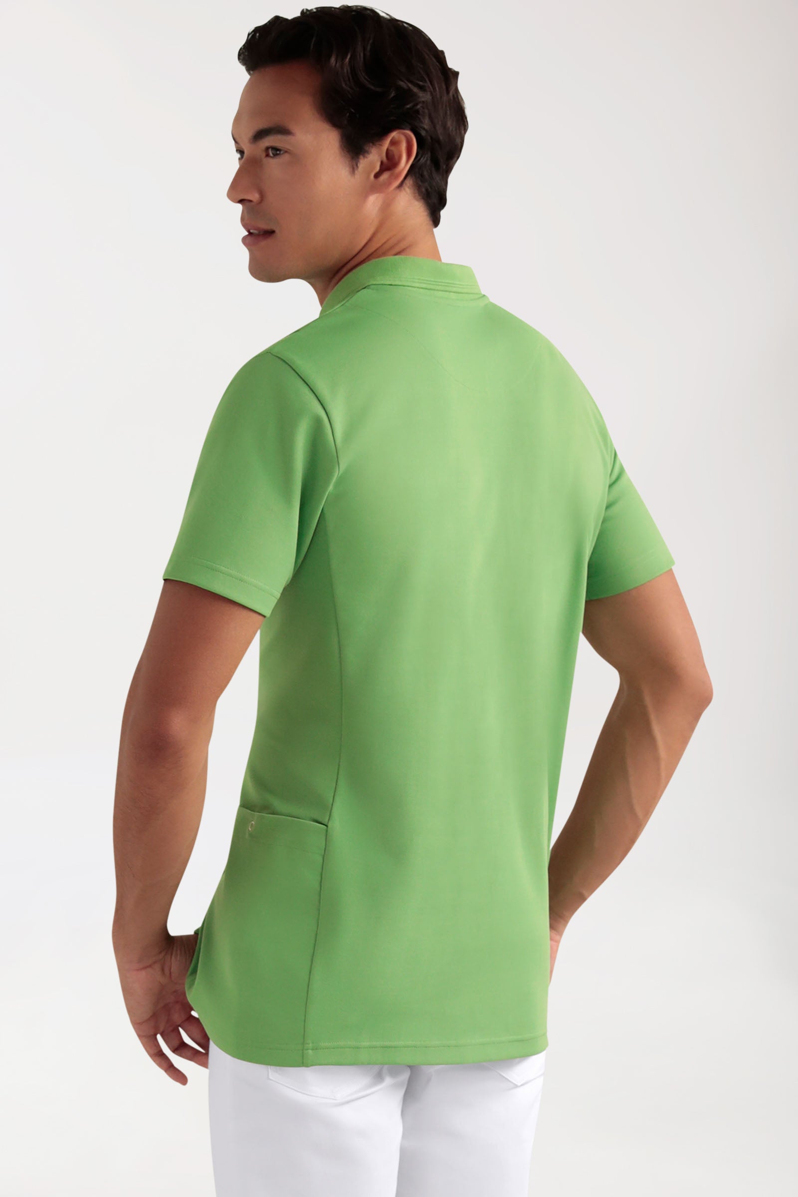 COMFY FLEX Stretch oversteektuniek heren - polokraag appelgroen