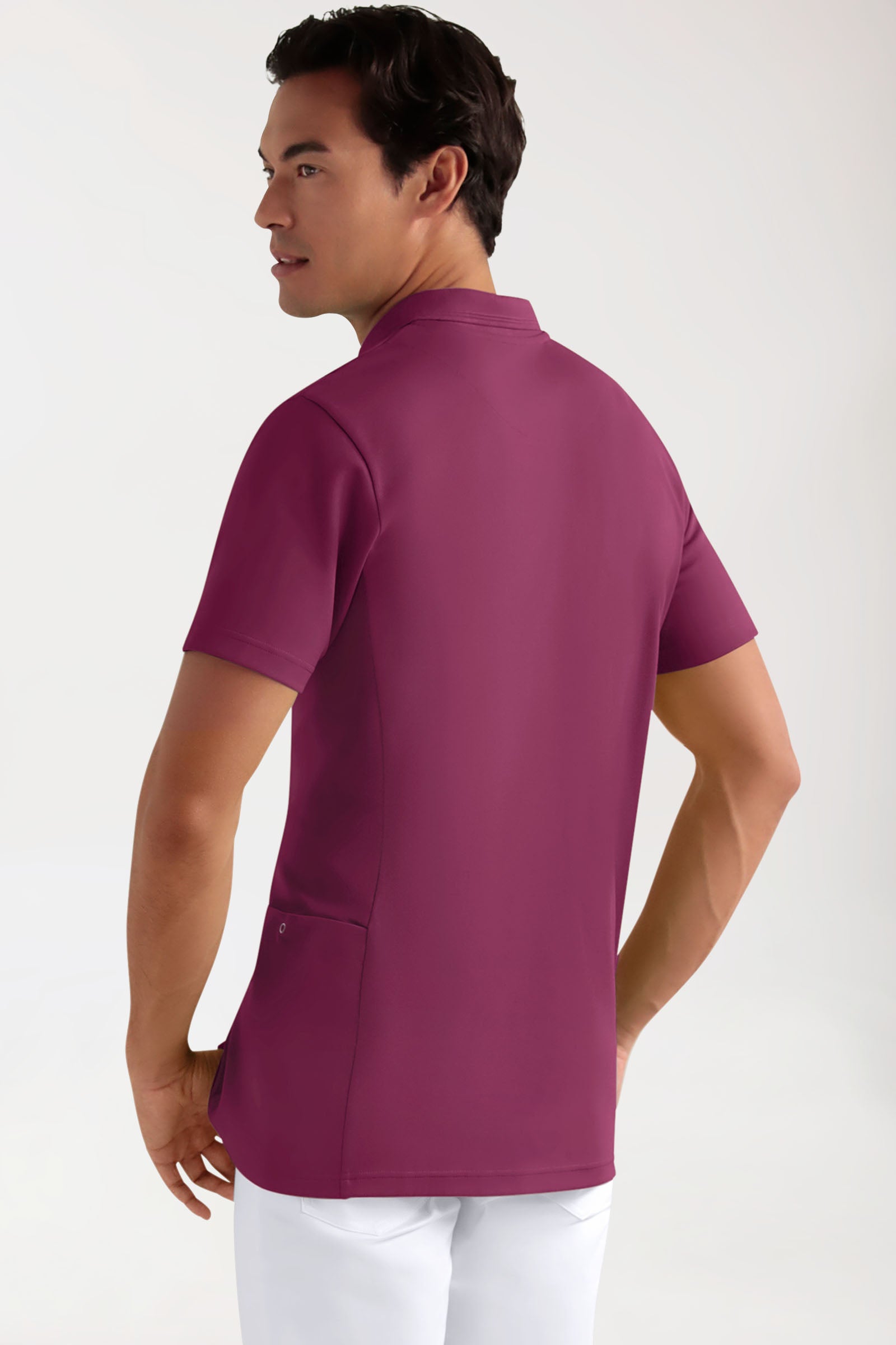 COMFY FLEX Stretch oversteektuniek heren - polokraag berry