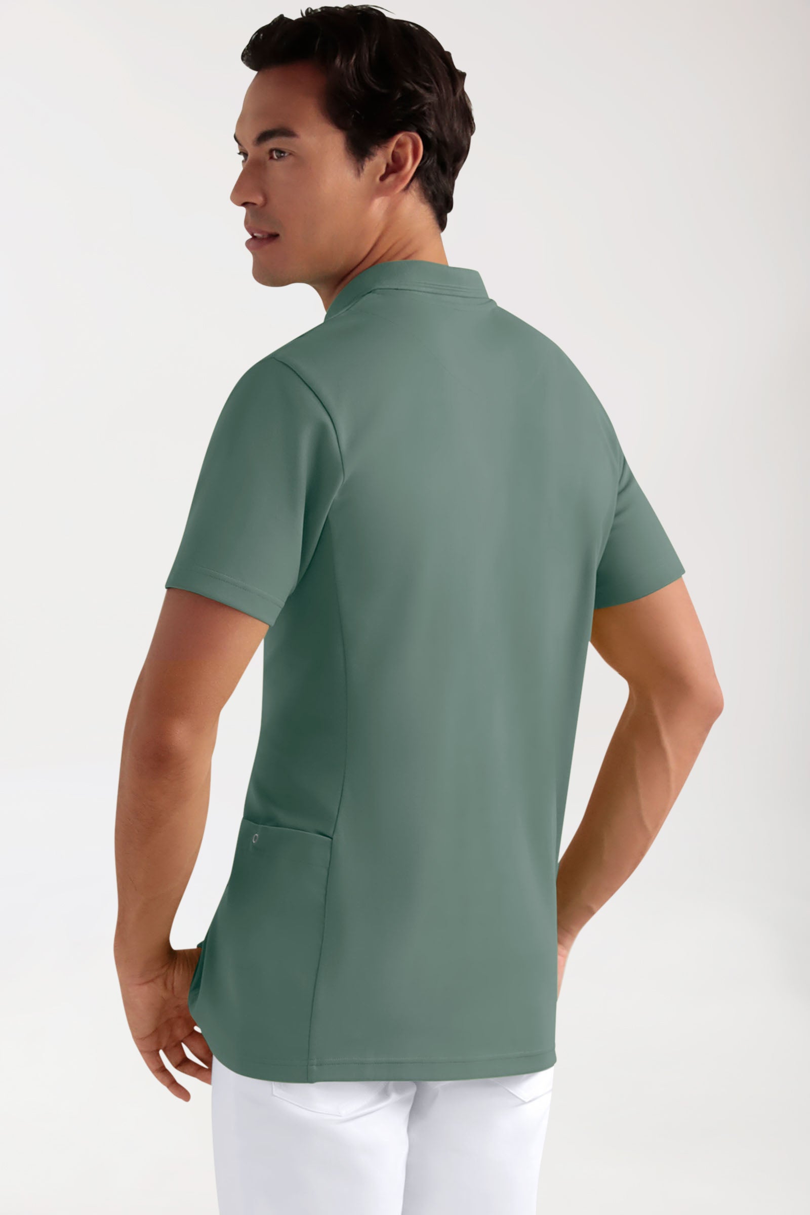 COMFY FLEX Stretch oversteektuniek heren - polokraag donkergroen