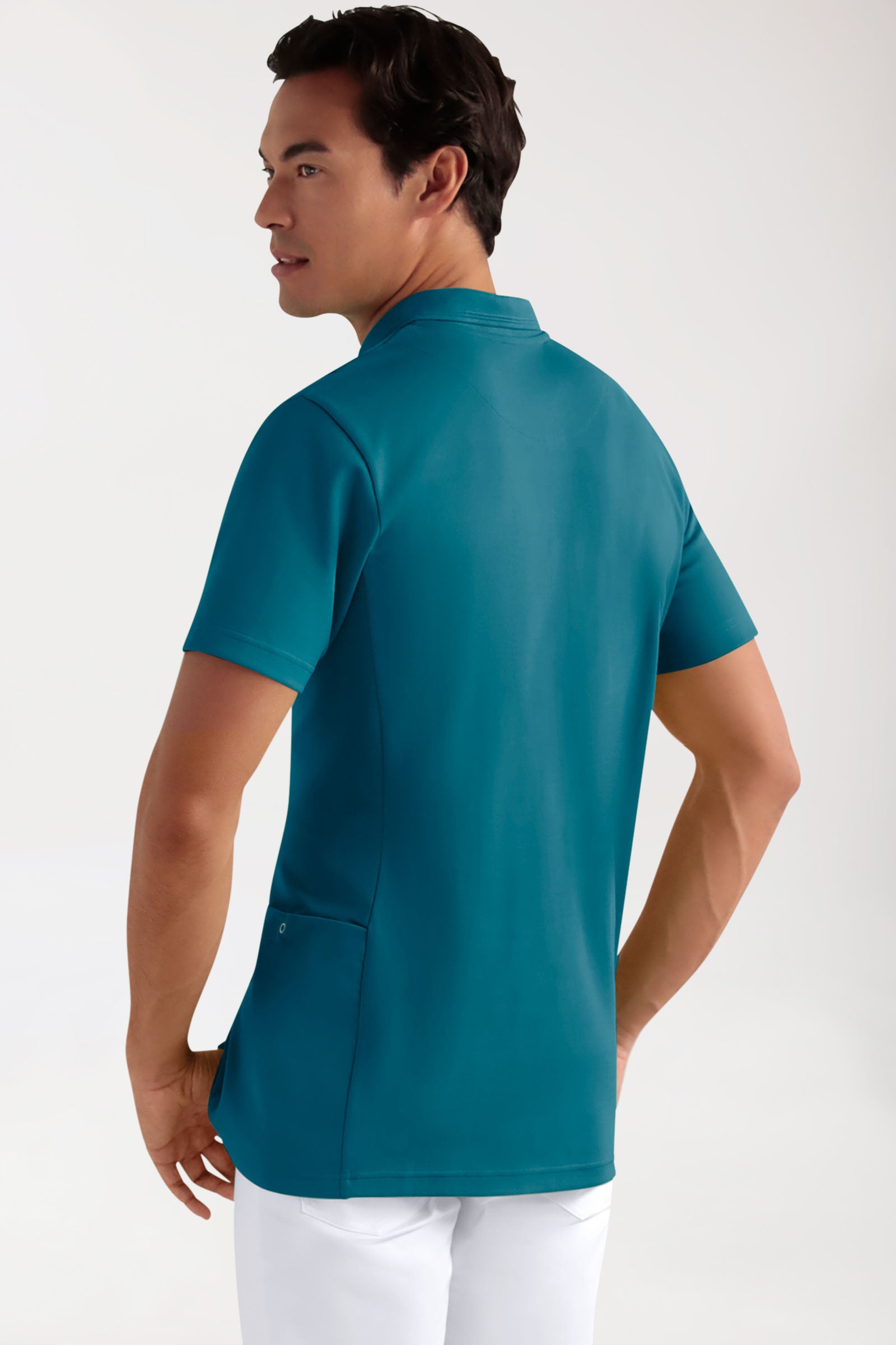 COMFY FLEX Stretch oversteektuniek heren - polokraag petrol