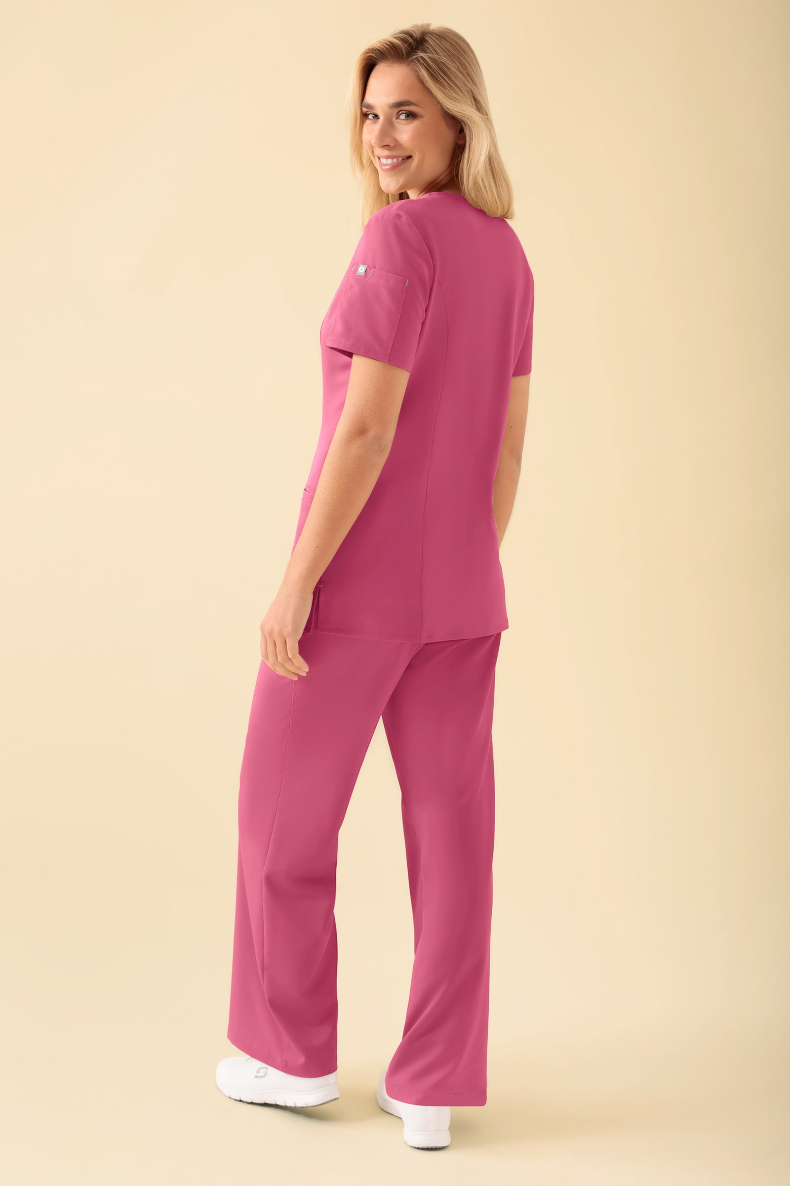 KAERE tuniek dames - drukknoopsluiting oud rose