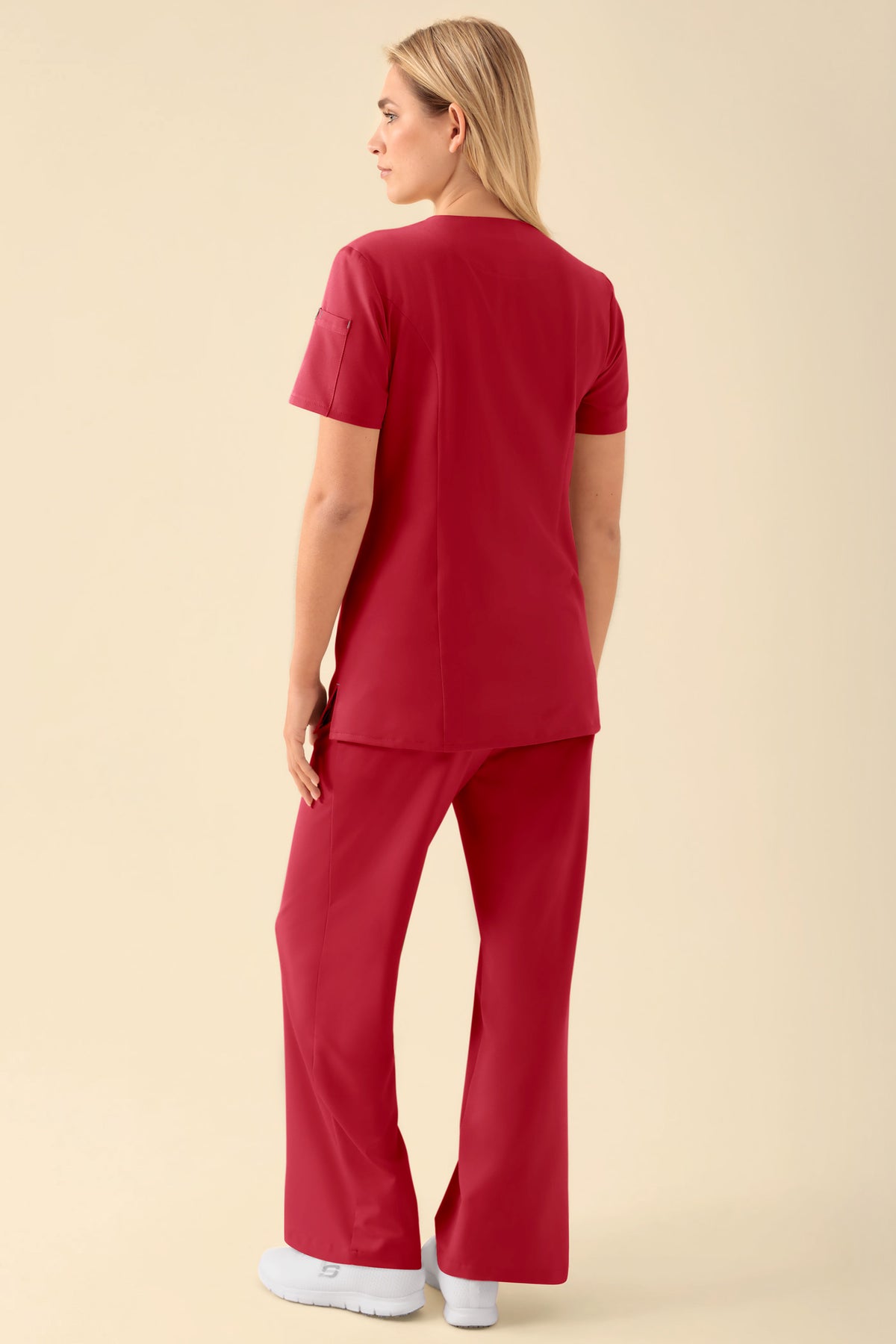 KAERE tuniek dames - drukknoopsluiting rood