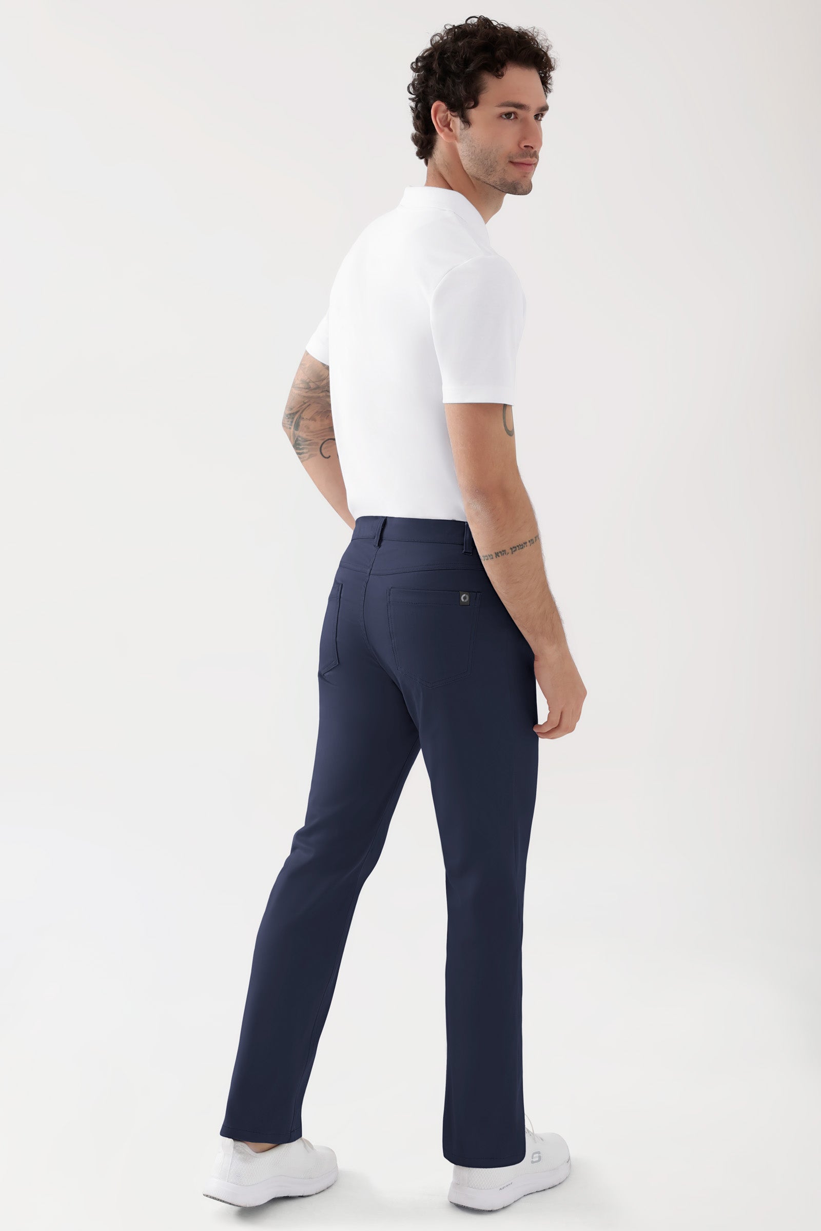 COMFY FLEX 5-pocket broek heren - rechte pijp navy