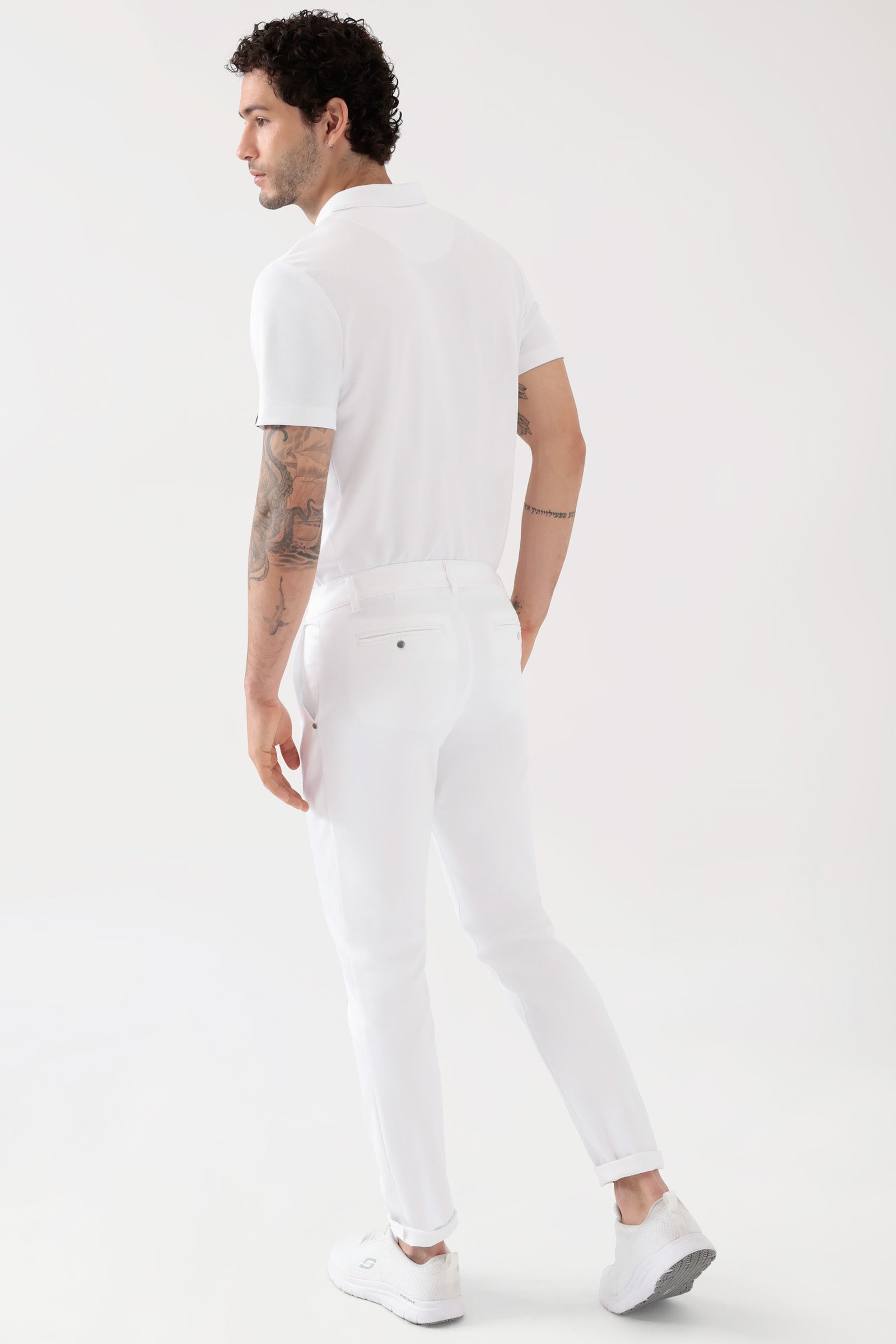COMFY FLEX broek heren - chino stijl wit