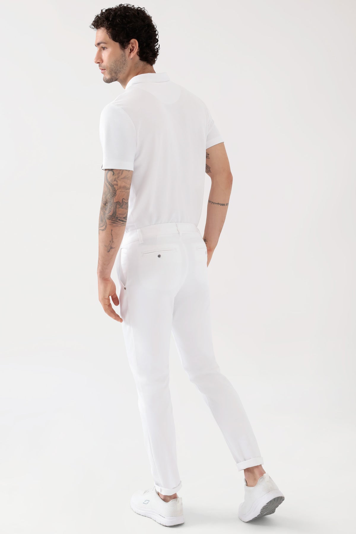 COMFY FLEX broek heren - chino stijl wit