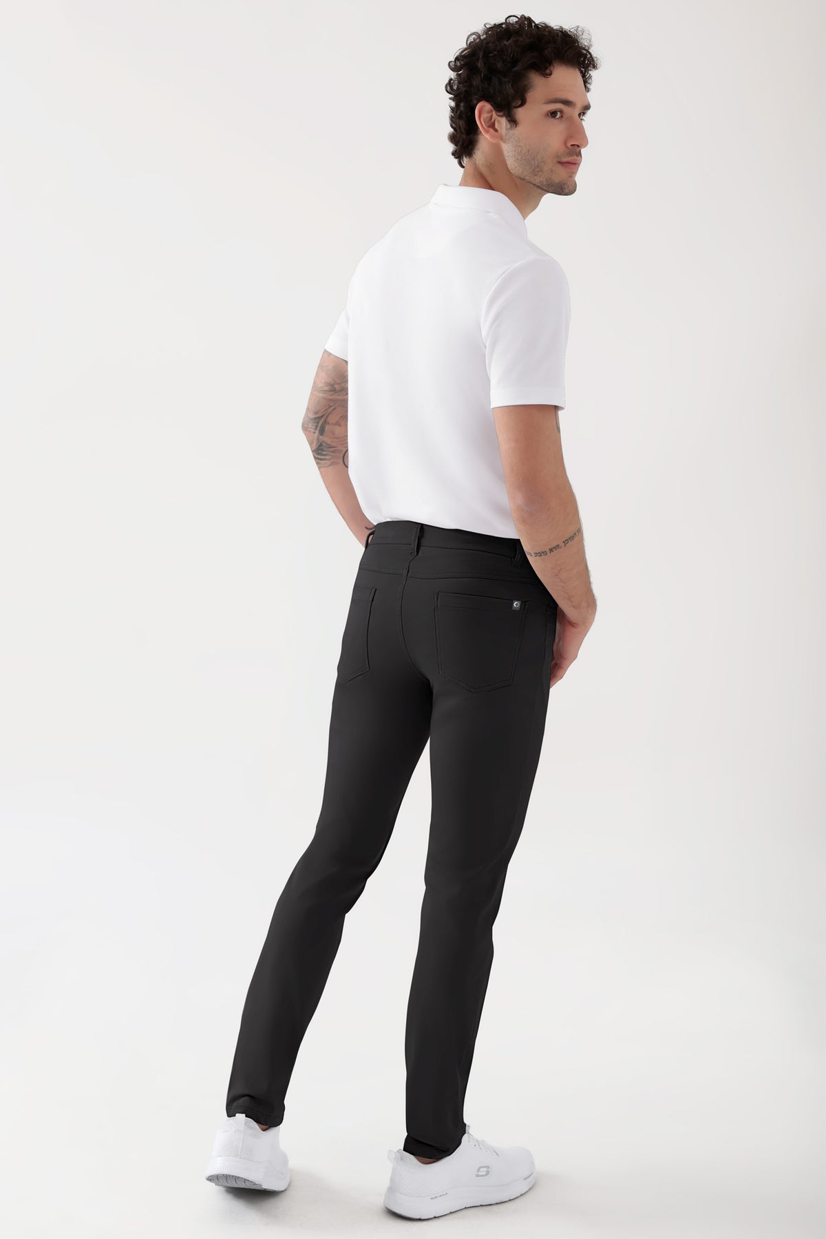 COMFY FLEX 5-pocket broek heren - slanke pijp zwart