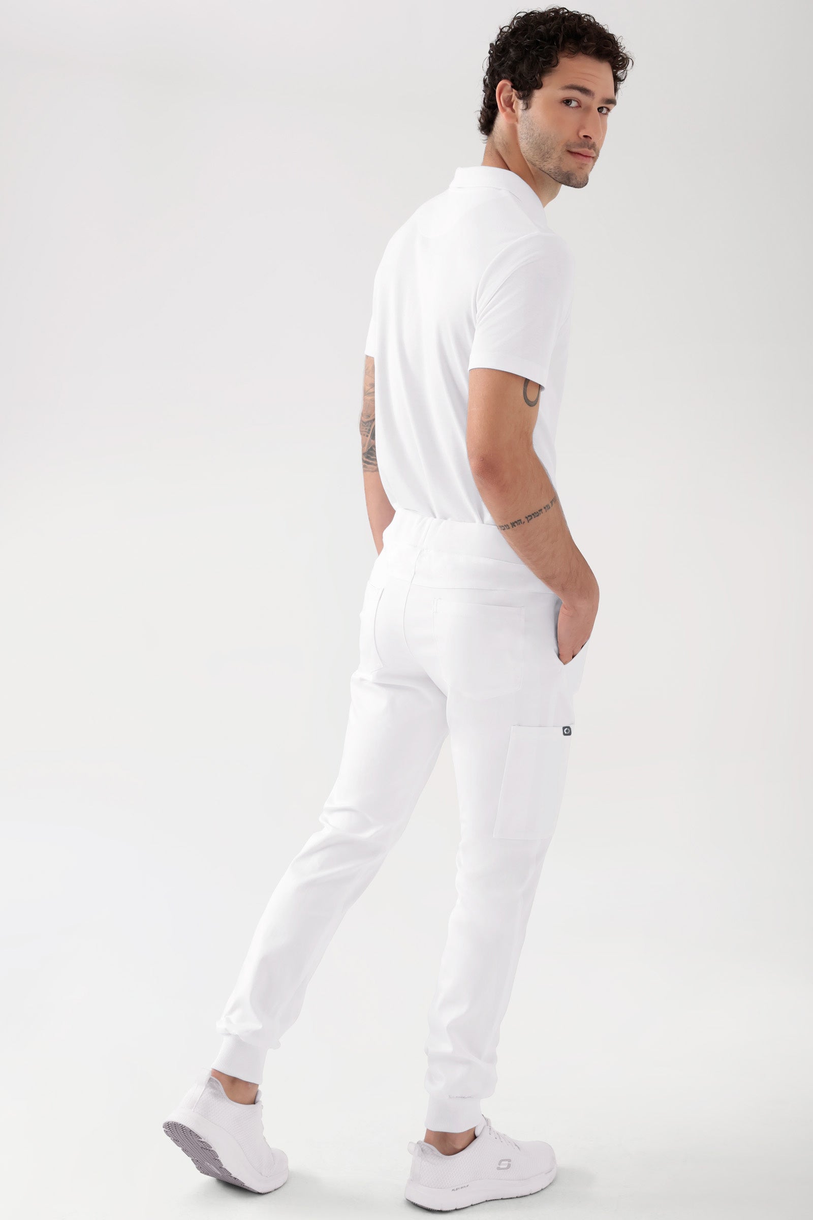 COMFY FLEX broek heren - jogpants wit