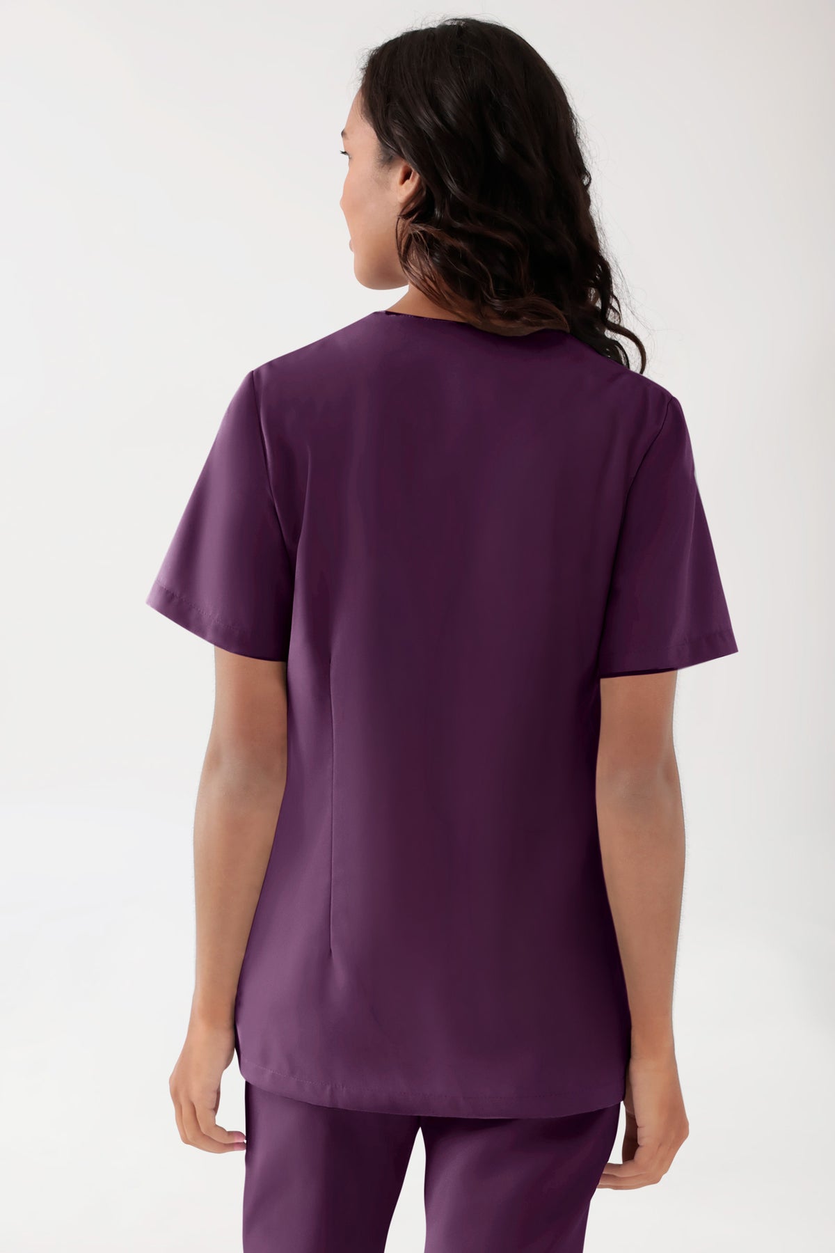 TENCEL™ oversteektuniek dames - V-hals black berry