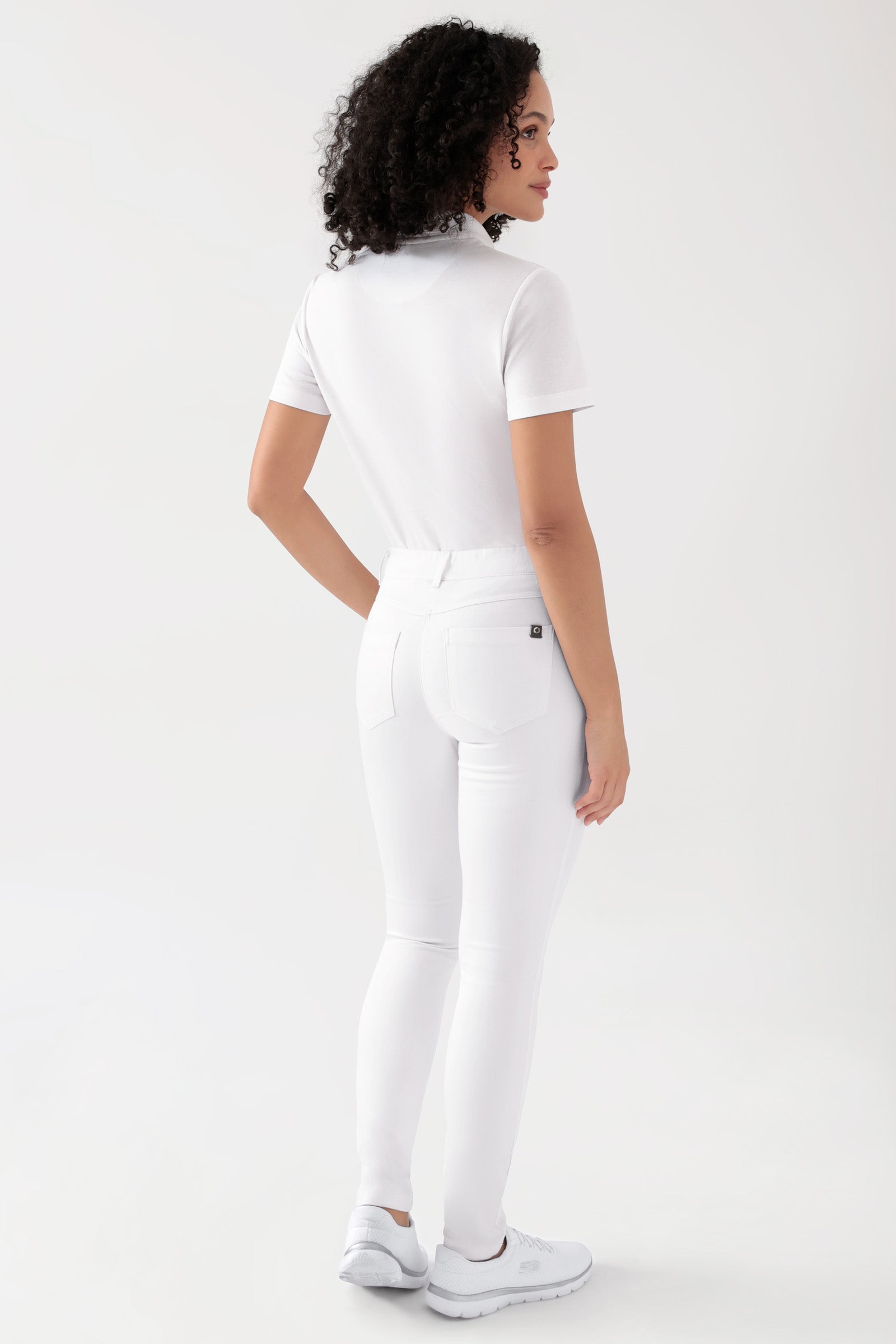 COMFY FLEX 5-pocket broek dames - slanke pijp wit