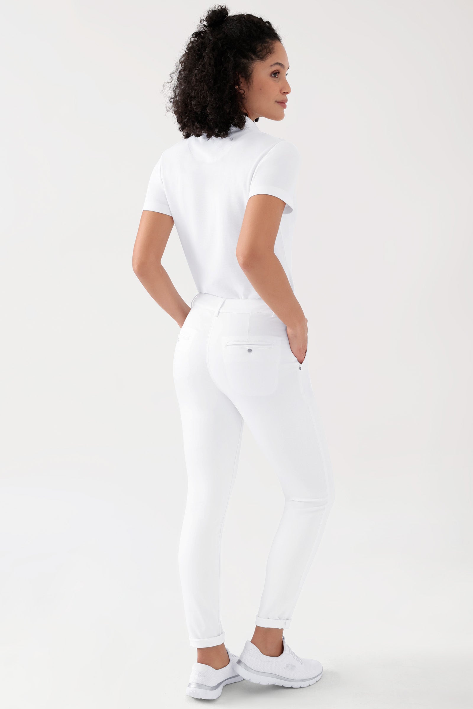 COMFY FLEX broek dames - chino stijl wit