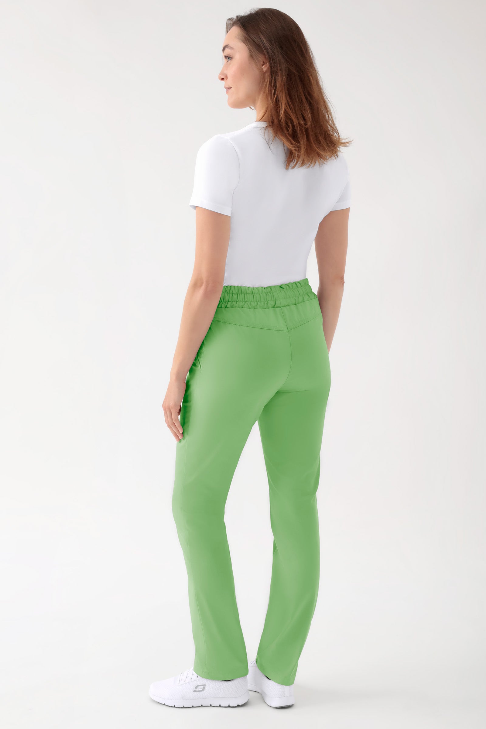 CORE broek uniseks - hoge boord appelgroen, Achterzijde view