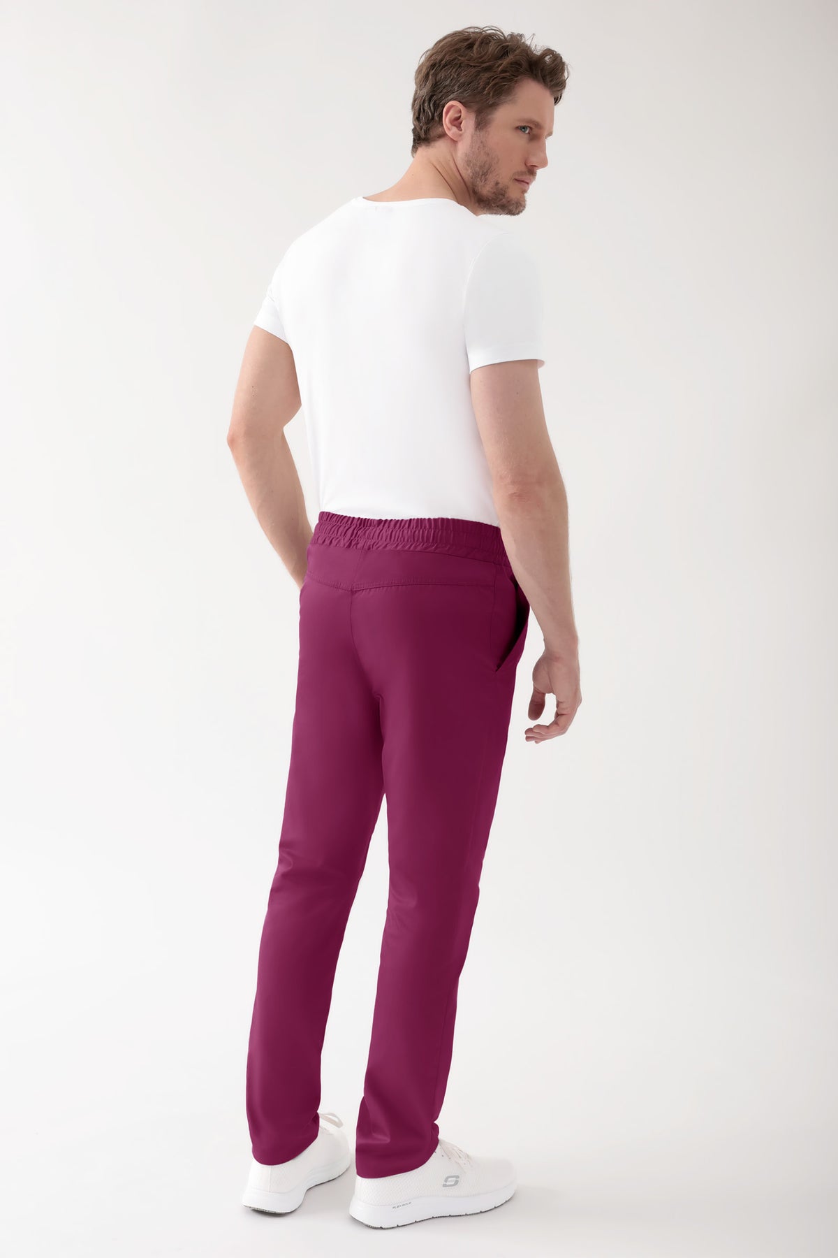 CORE broek uniseks - hoge boord berry, Achterzijde view