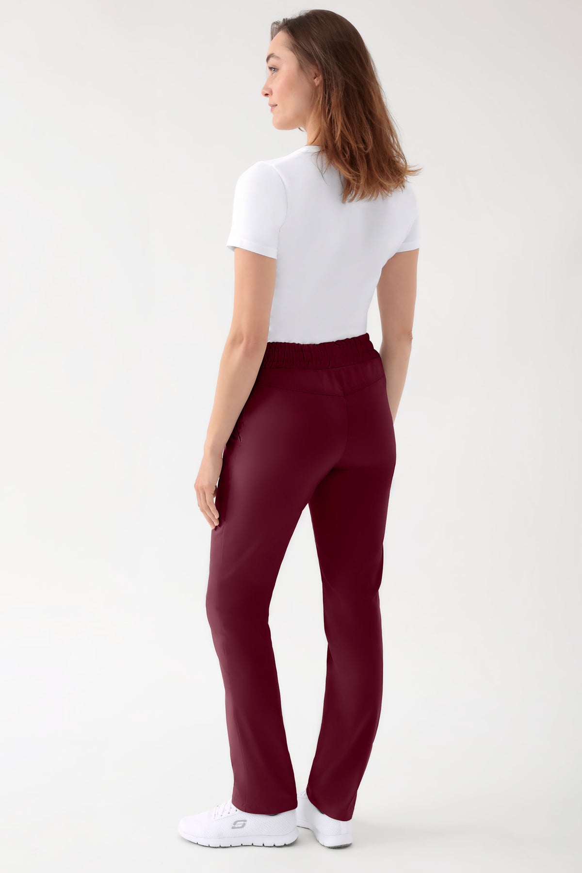 CORE broek uniseks - hoge boord bordeaux, Achterzijde view