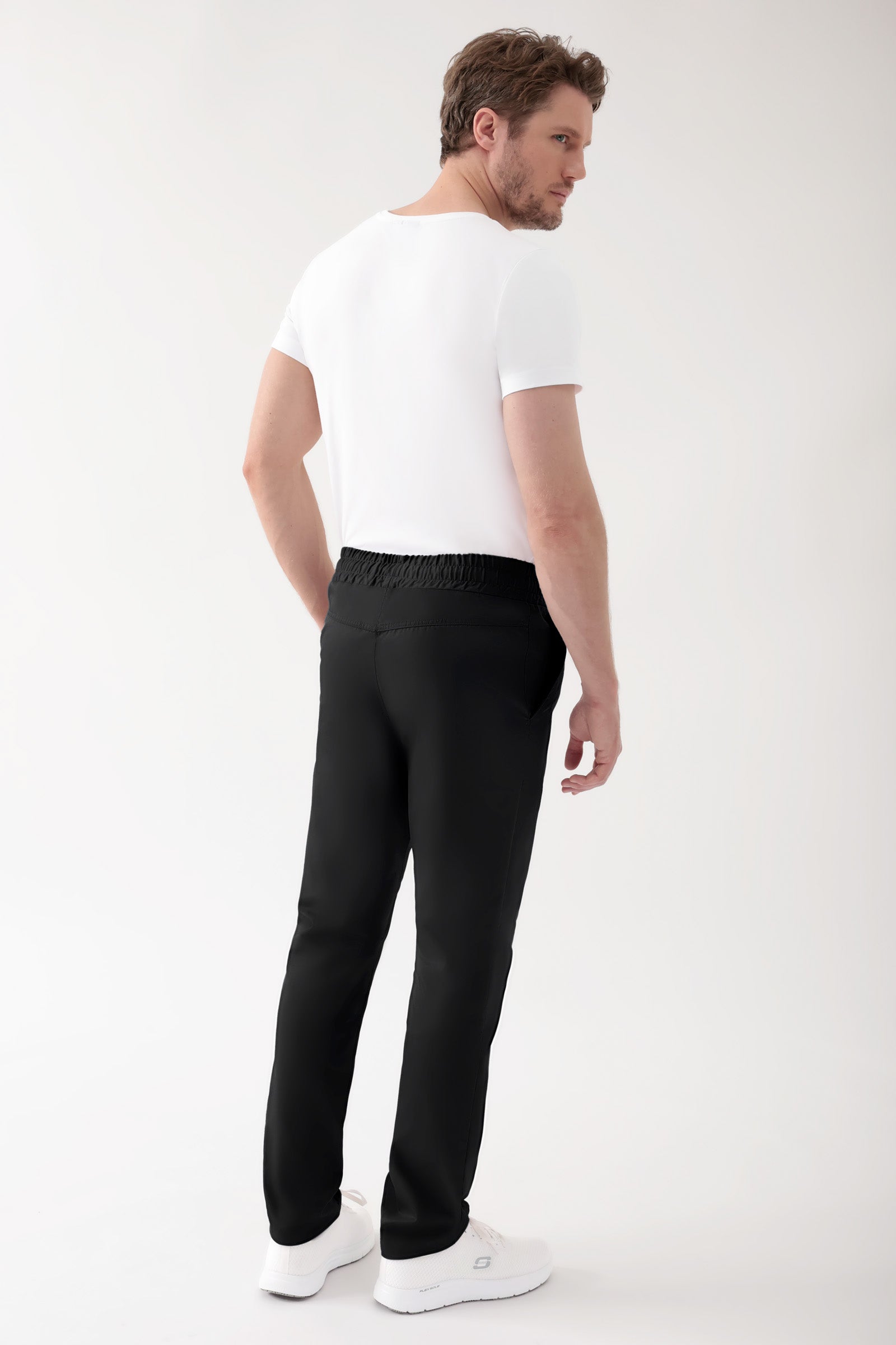 CORE broek uniseks - hoge boord zwart, Achterzijde view