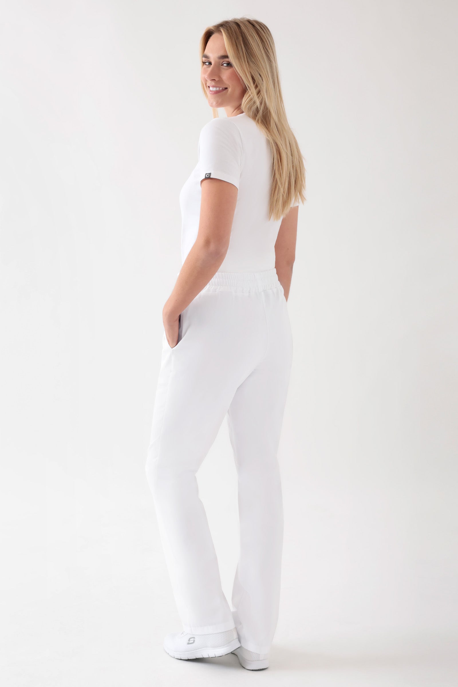 JUST STRONG Broek dames - elastische boordwit