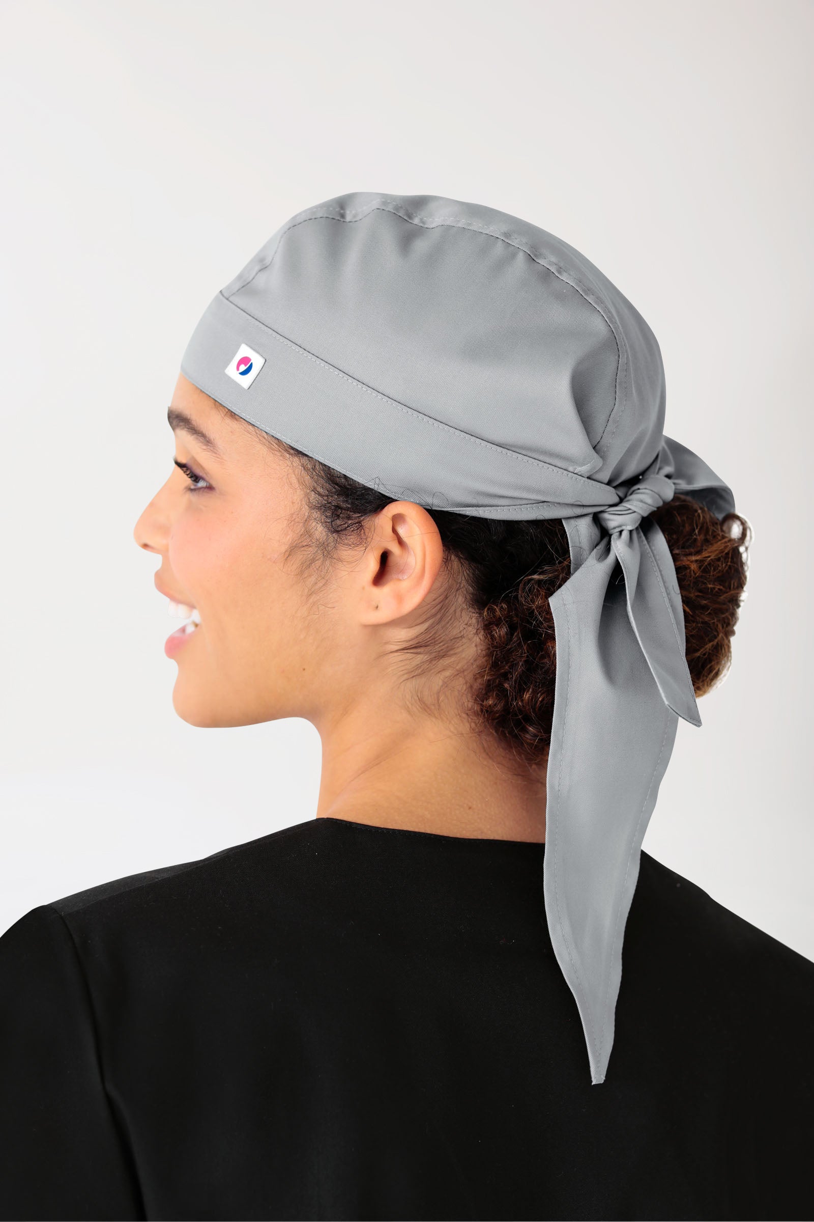 JUST STRONG Bandana hoofddoek uniseks grijs, Achterzijde view
