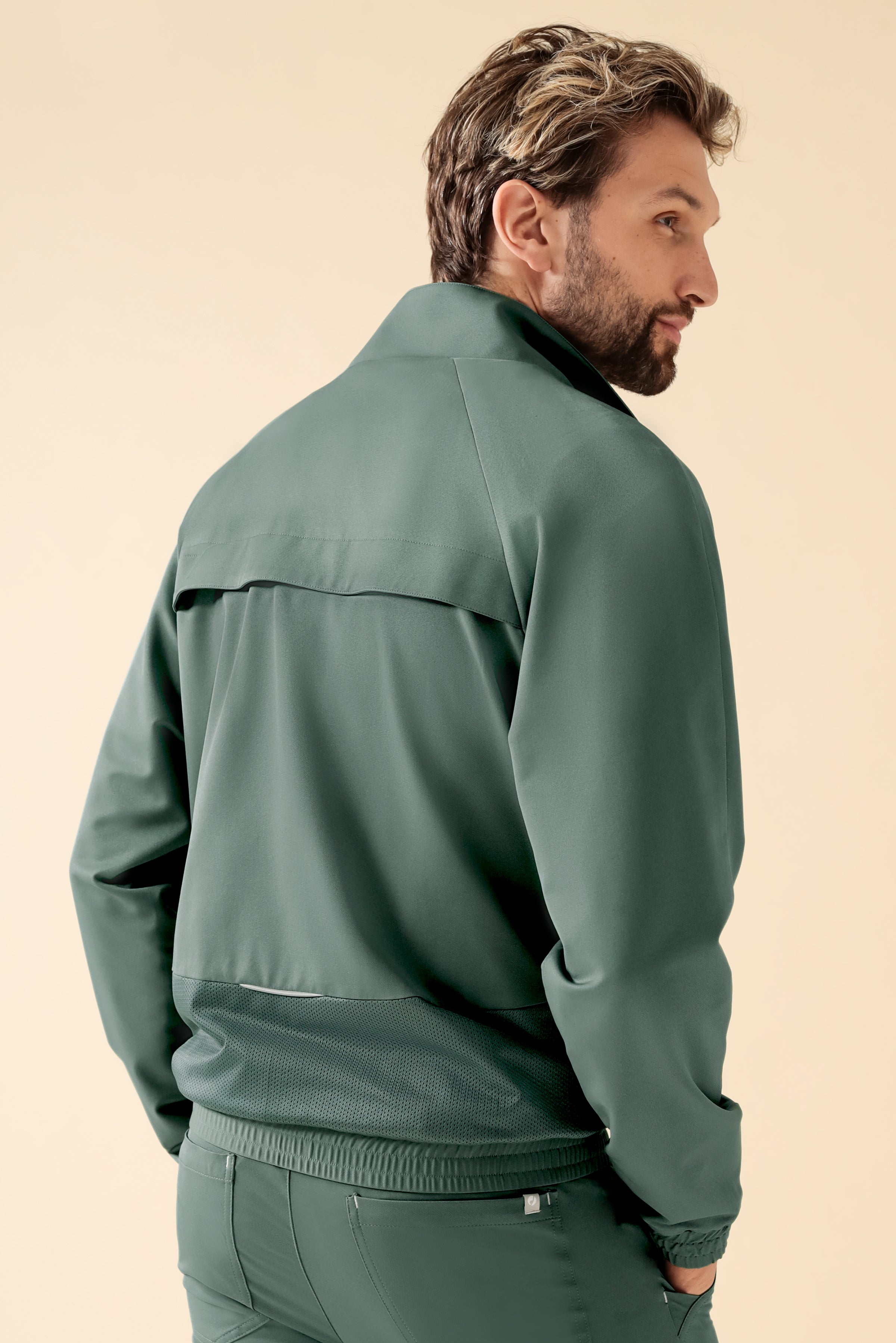 KAERE blouson heren - met elastische manchetten donkergroen