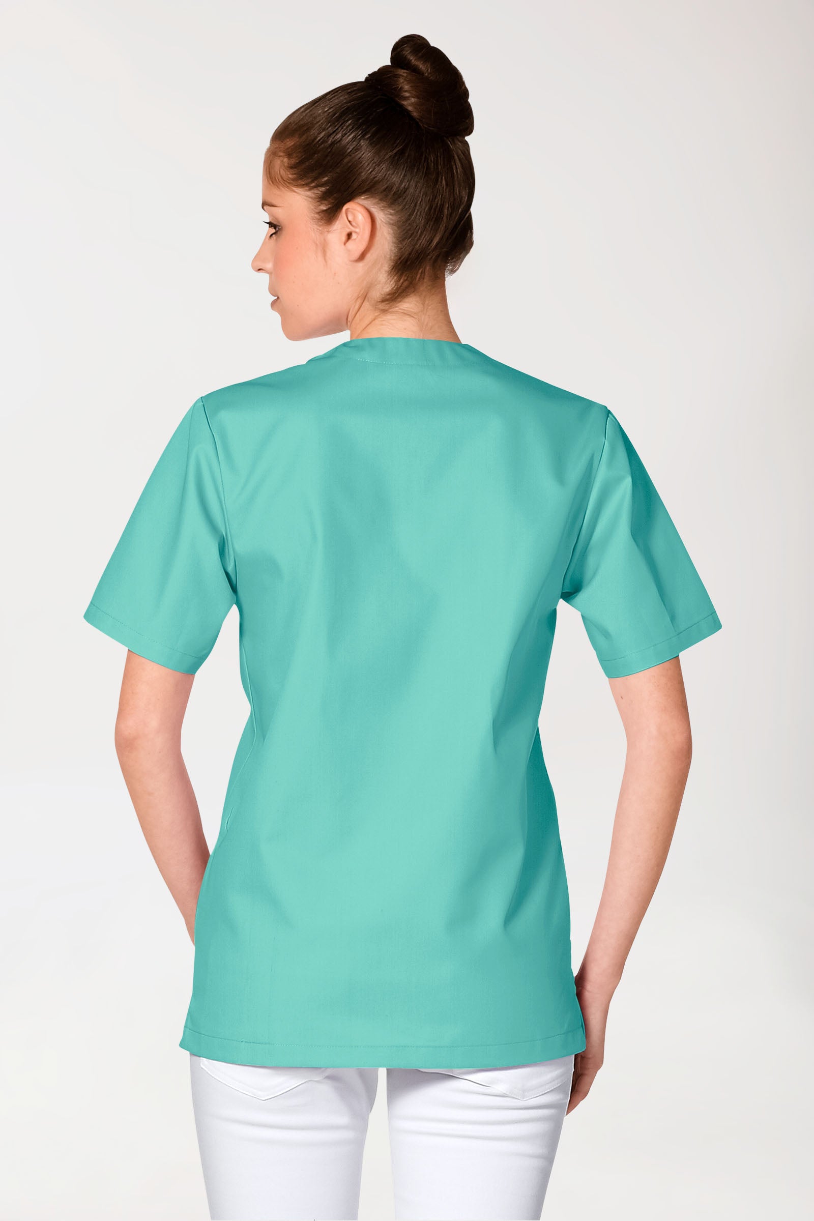 JUST STRONG oversteektuniek uniseks - V-hals aqua green