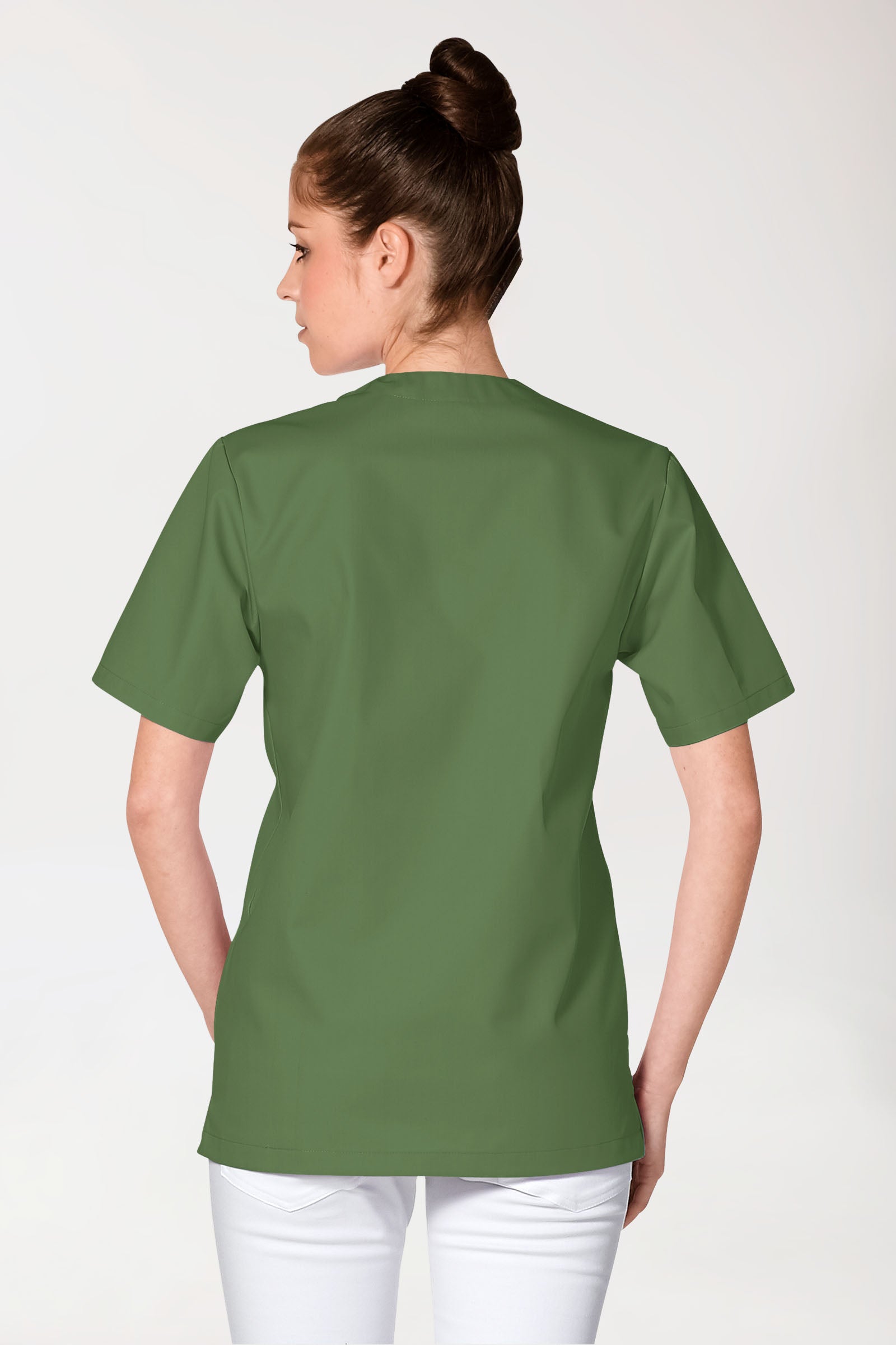 JUST STRONG oversteektuniek uniseks - V-hals grasgroen