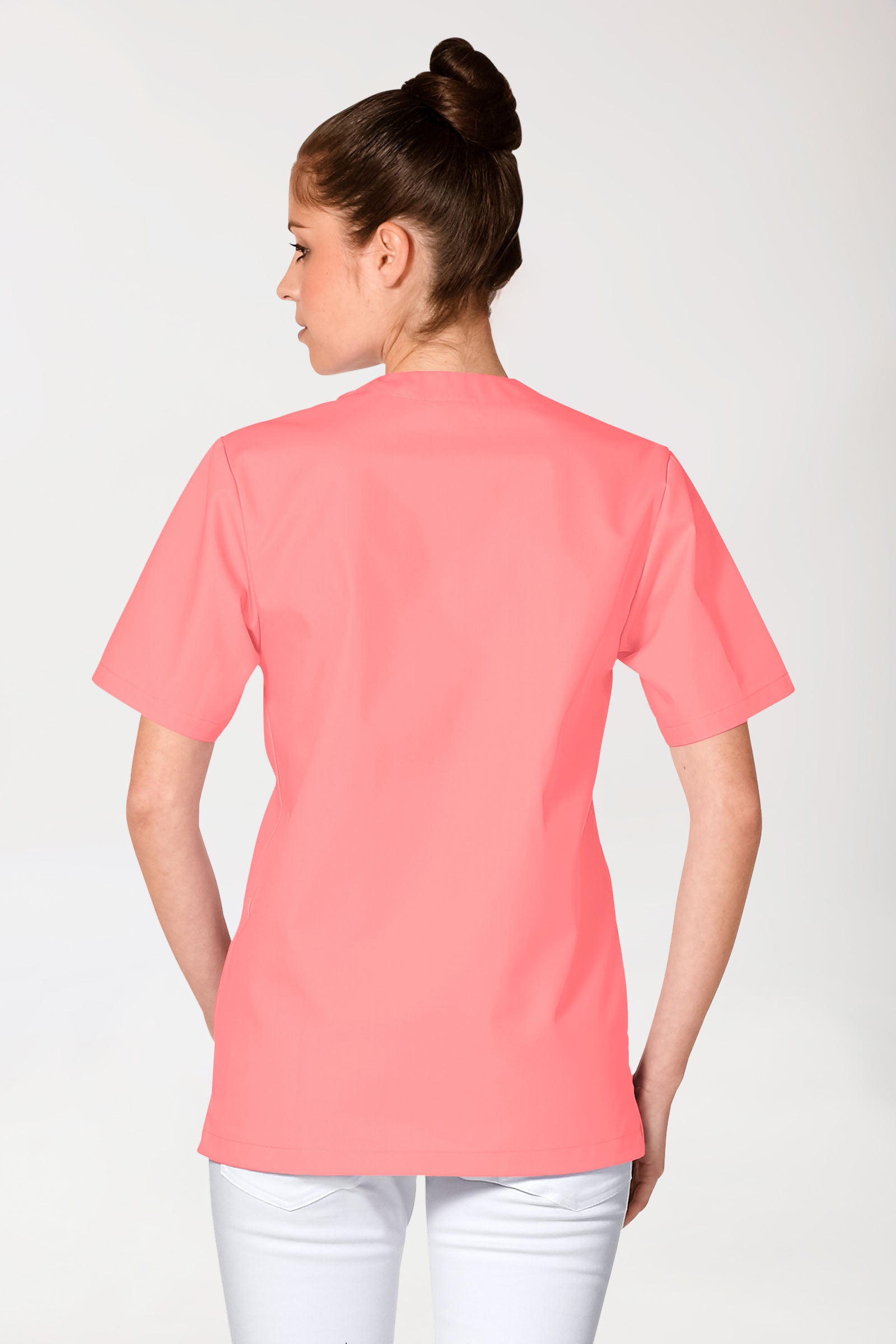 JUST STRONG oversteektuniek uniseks - V-hals perzikrose