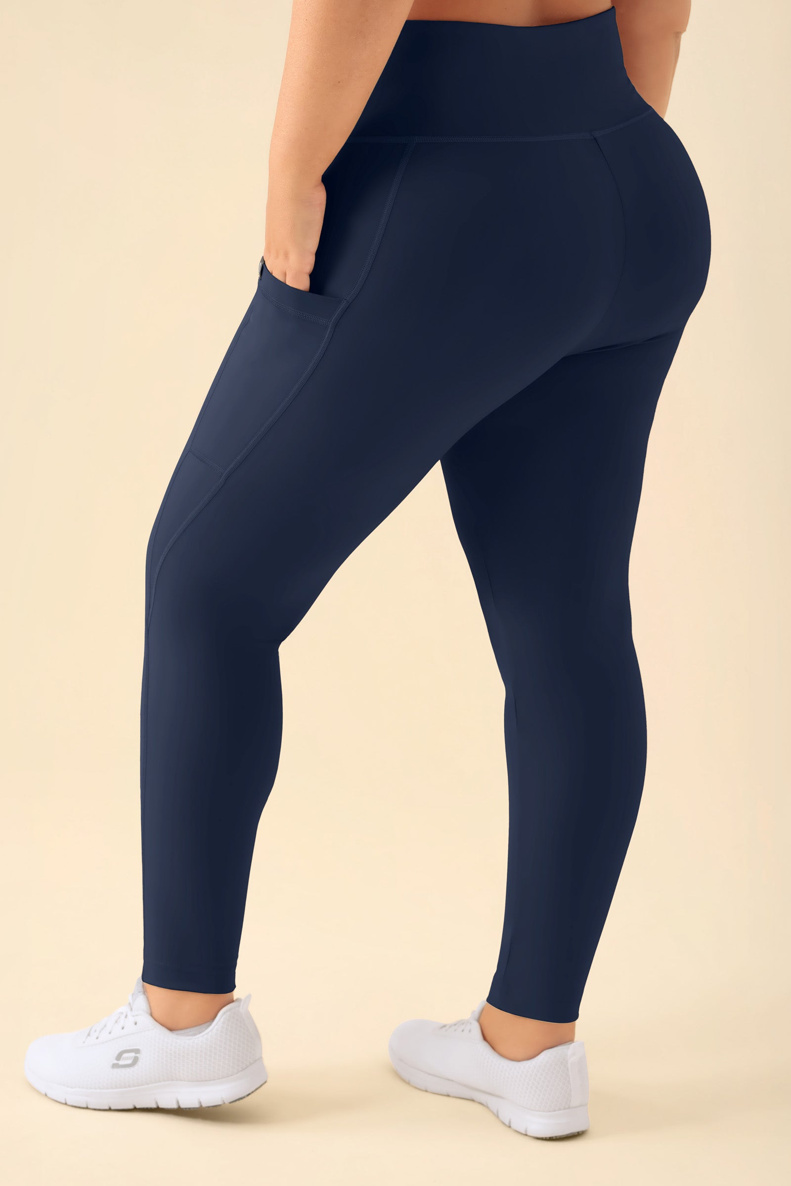 KAERE Leggings dames - super elastisch navy, Achterzijde view