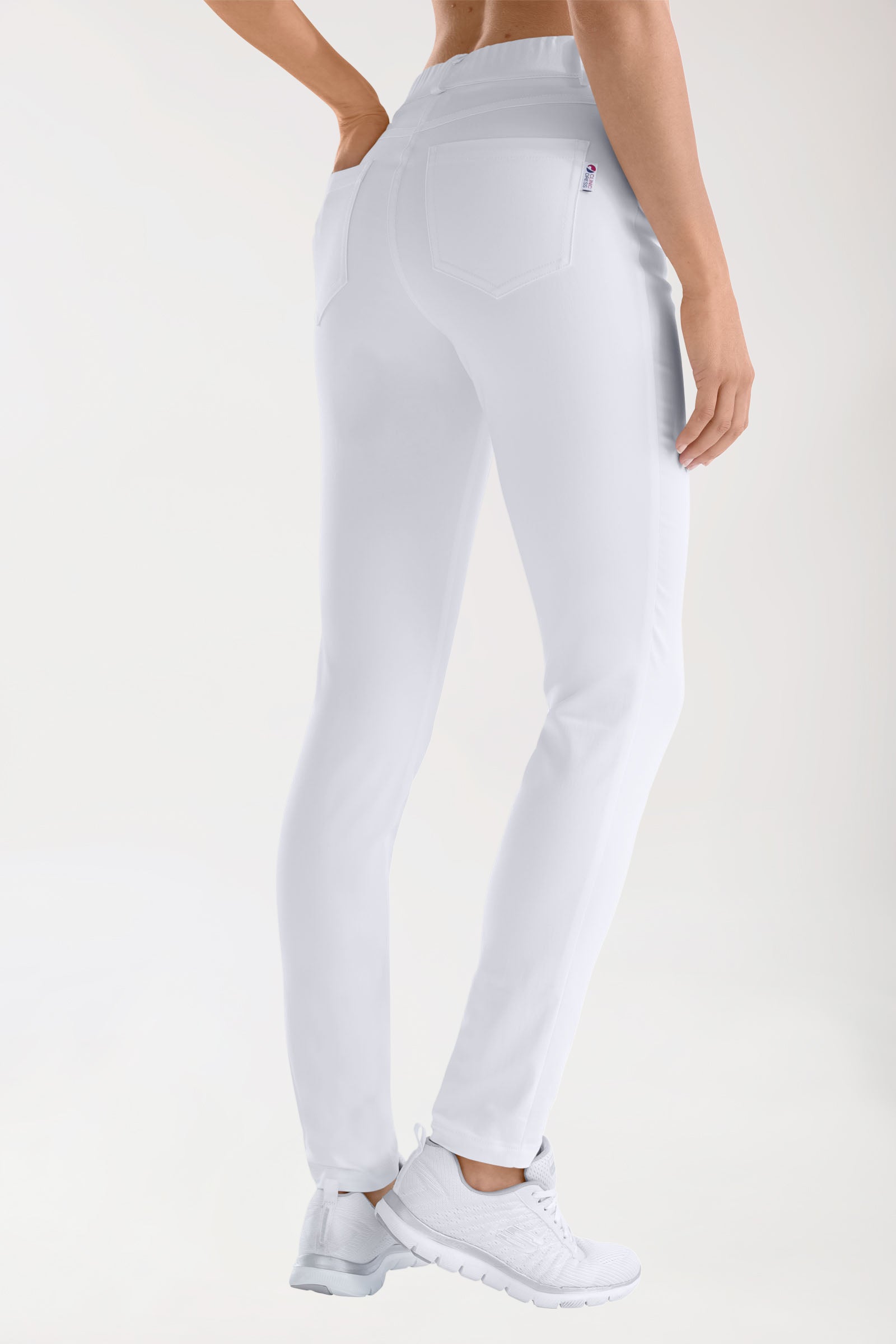 COMFY FLEX 5-pocket broek dames - slanke pijp wit