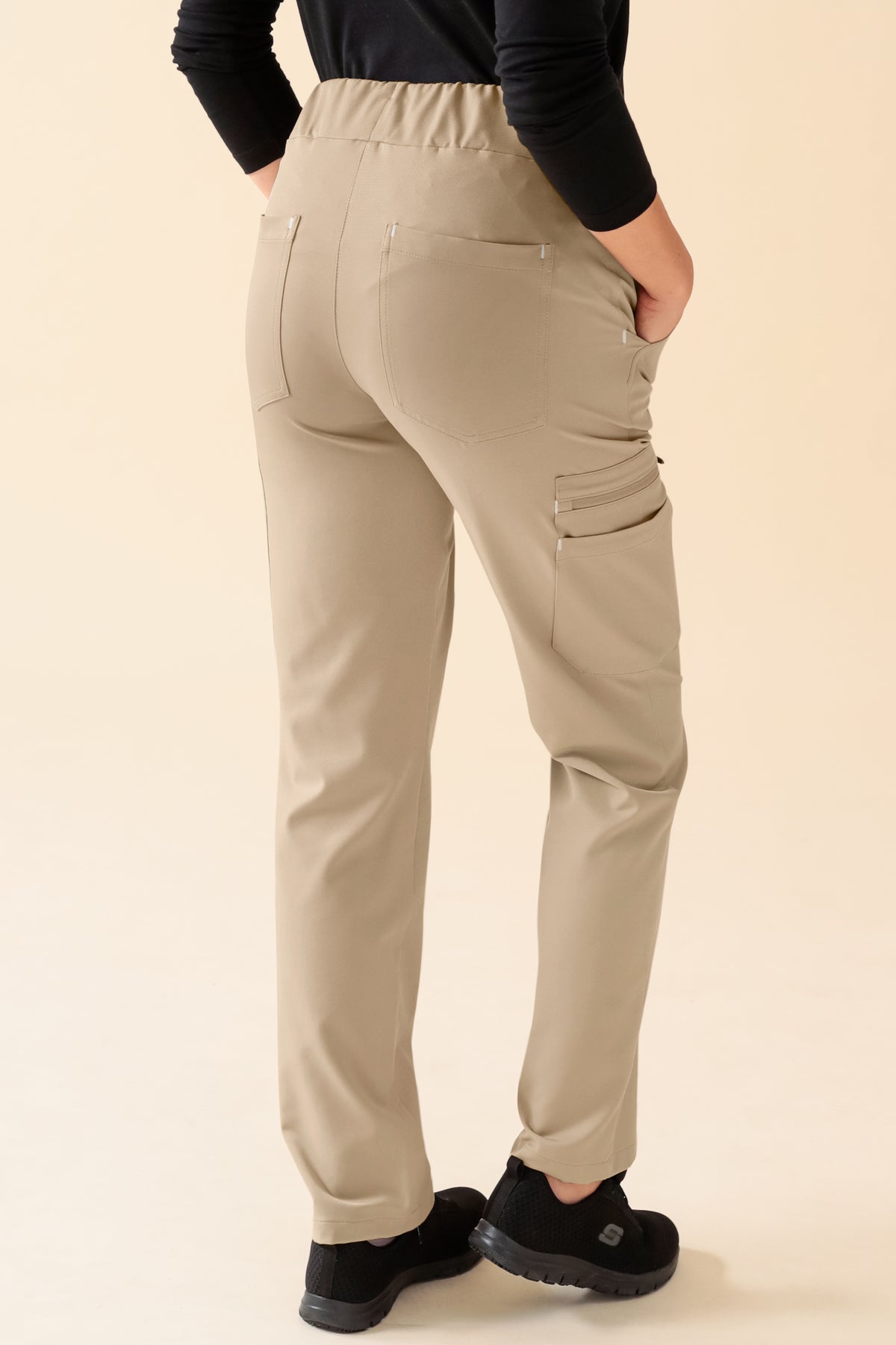 KAERE broek dames - korte maat met beenzak zand