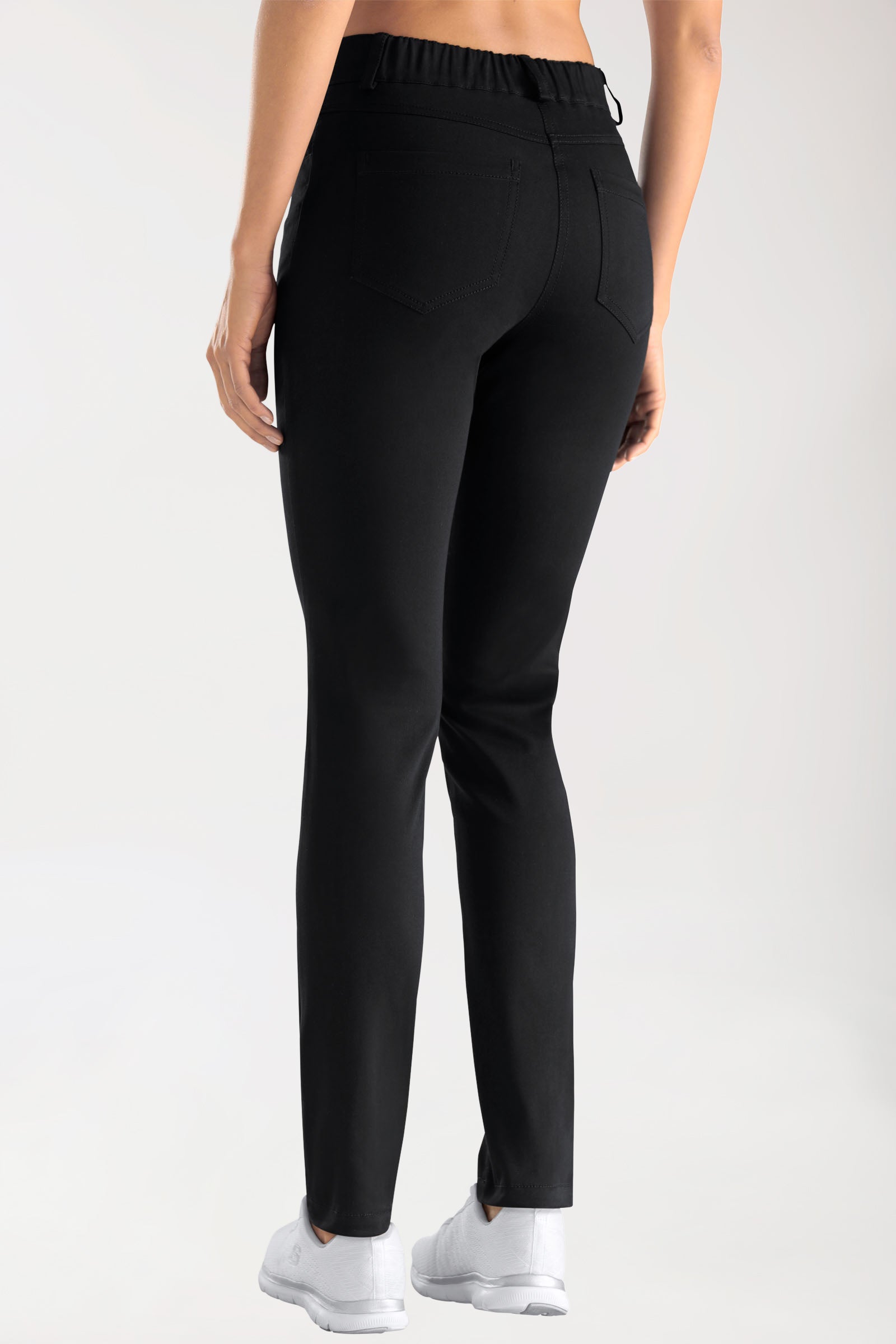 COMFY FLEX 5-pocket broek dames - slanke pijp zwart