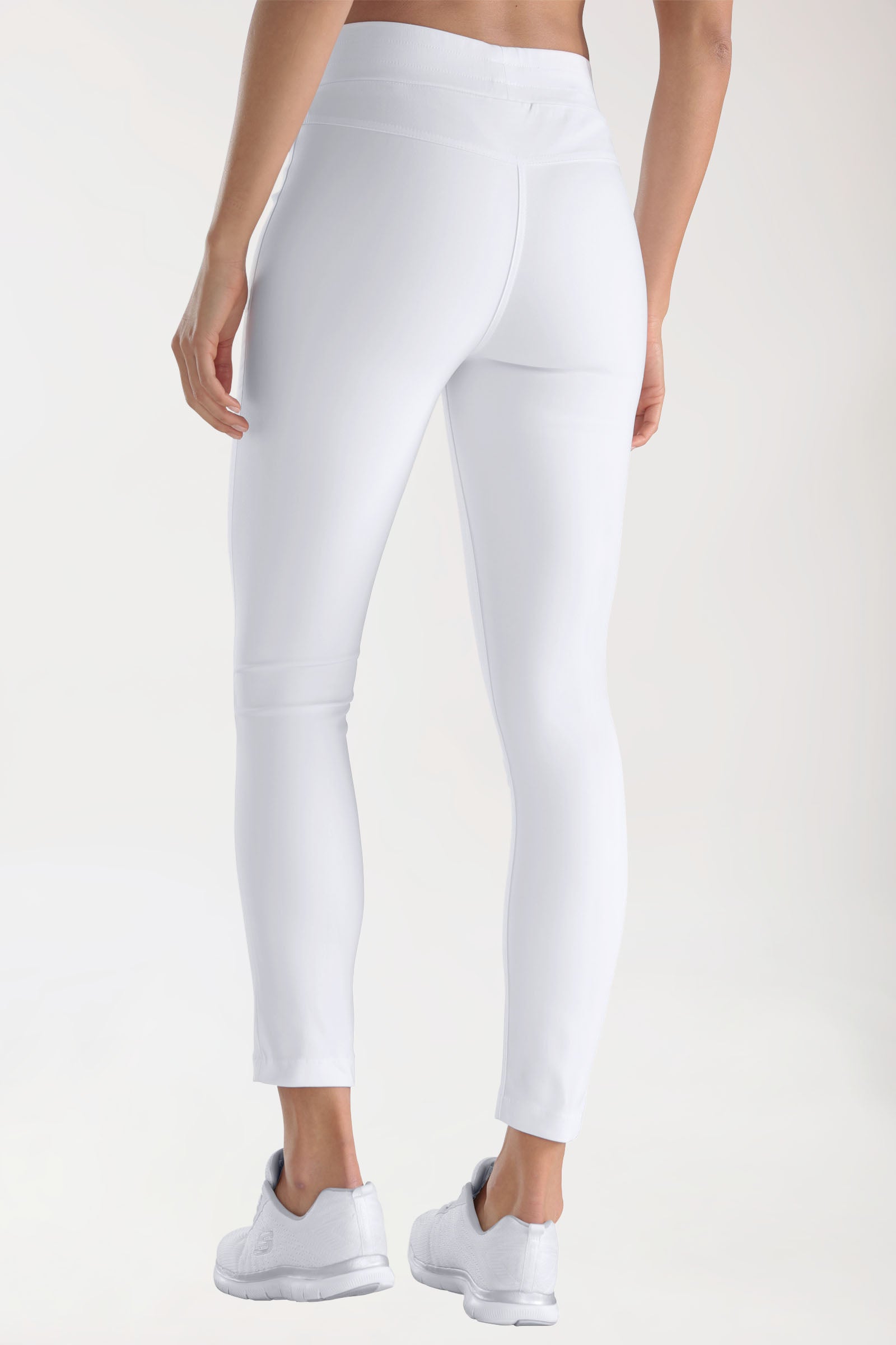 Comfort stretch broek dames - legging 7/8 lengte wit