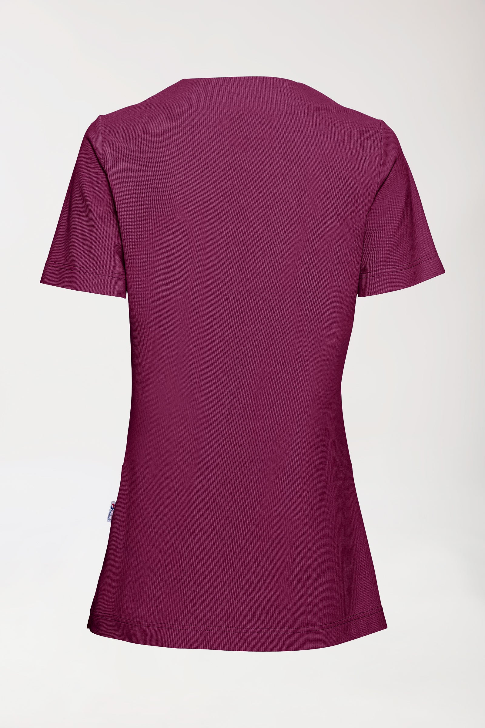 Piqué long-shirt dames - V-hals berry