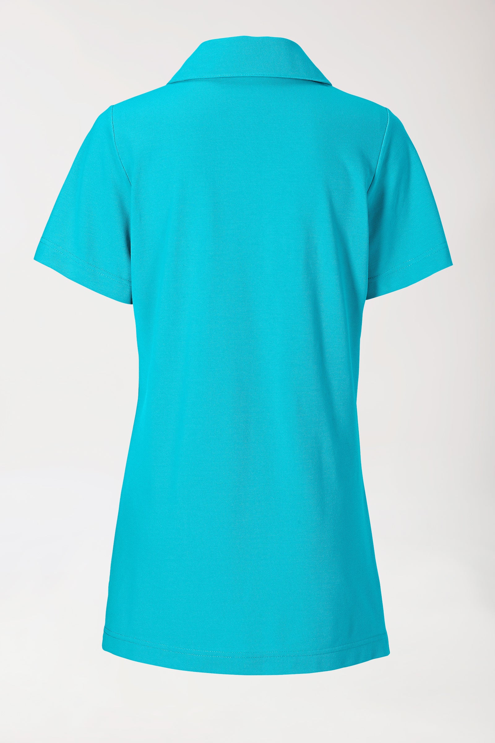 Piqué long-shirt dames - met kraag blue curaçao