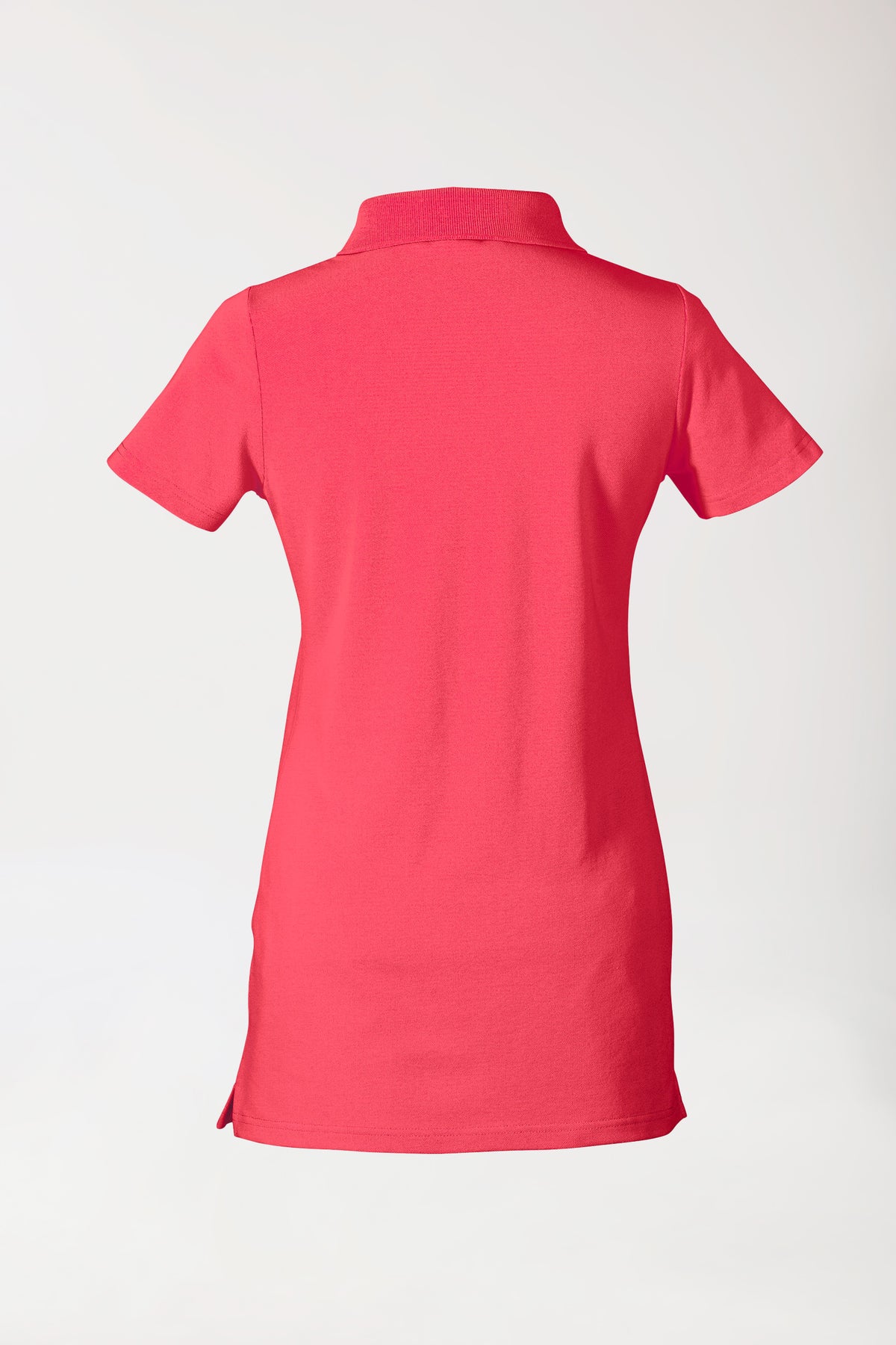Stretch longshirt dames - polokraag lipstick