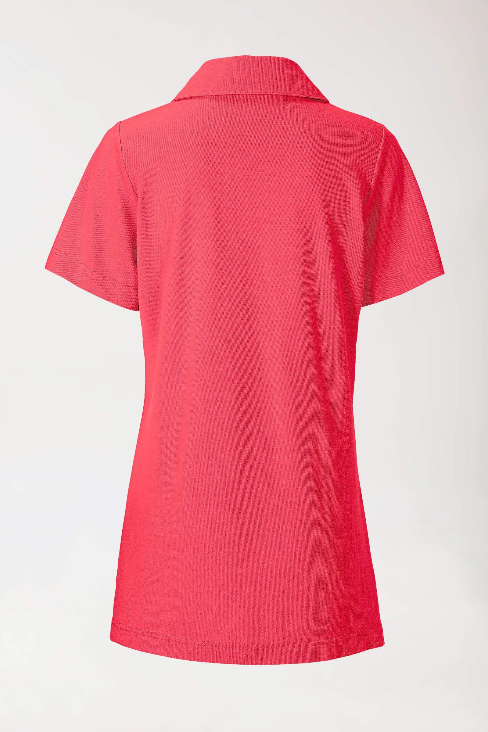 Piqué long-shirt dames - met kraag lipstick