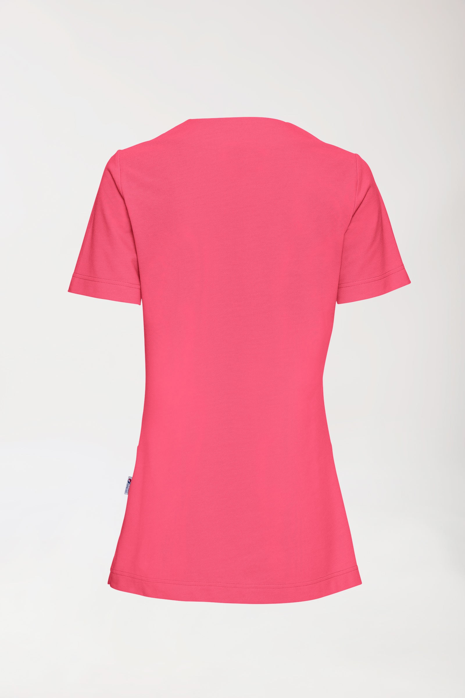 Piqué long-shirt dames - V-hals lipstick