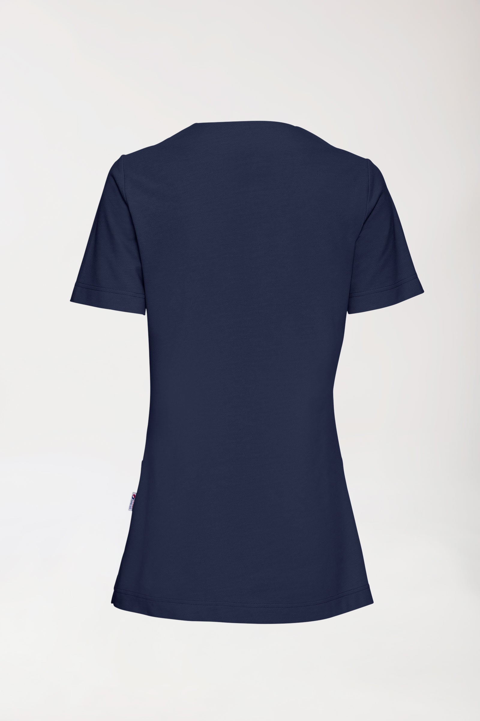 Piqué long-shirt dames - V-hals navy