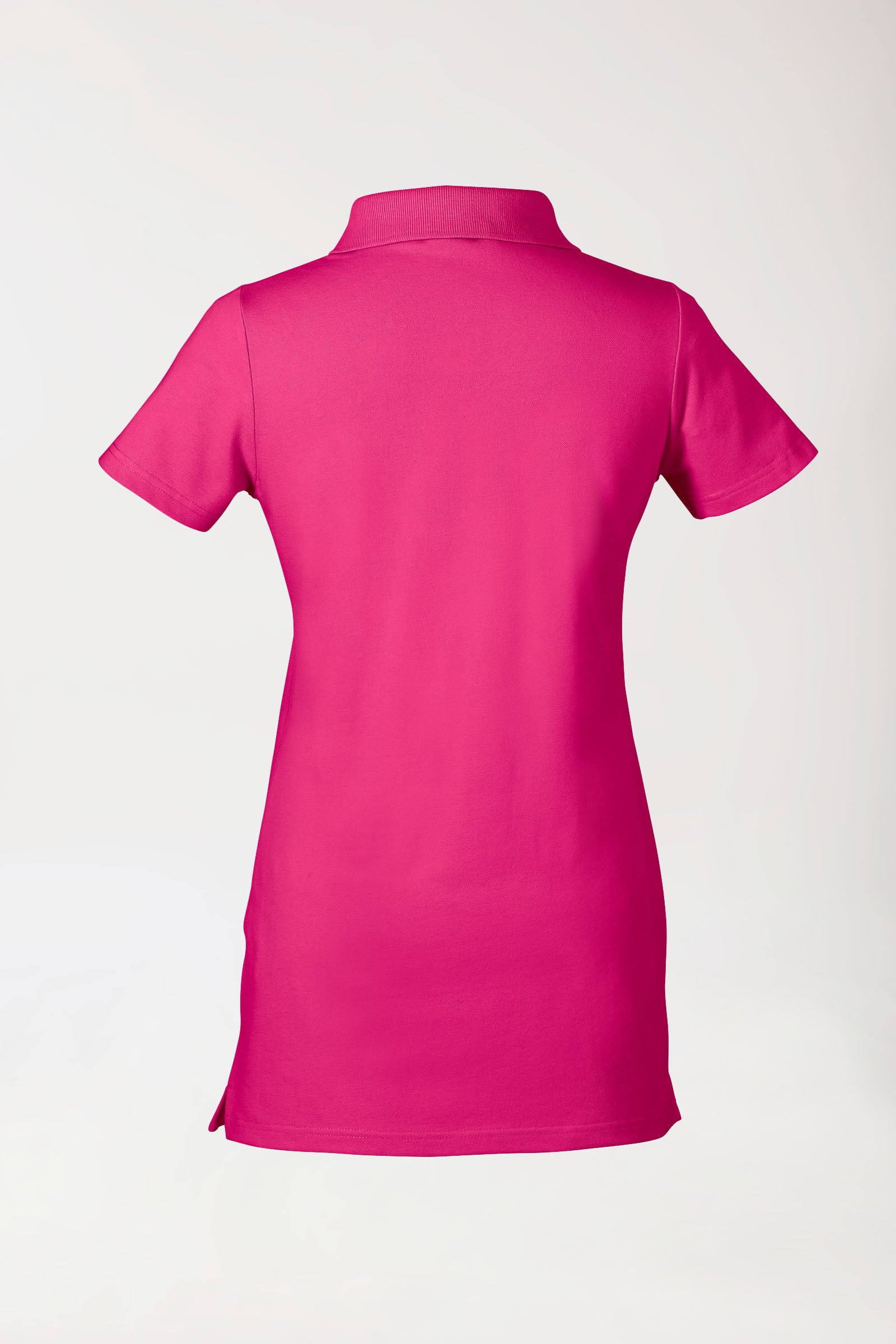 Stretch longshirt dames - polokraag pink