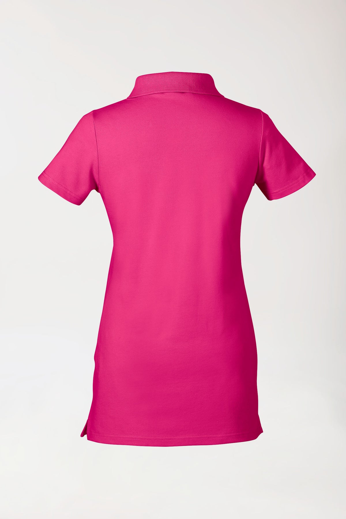 Stretch longshirt dames - polokraag pink