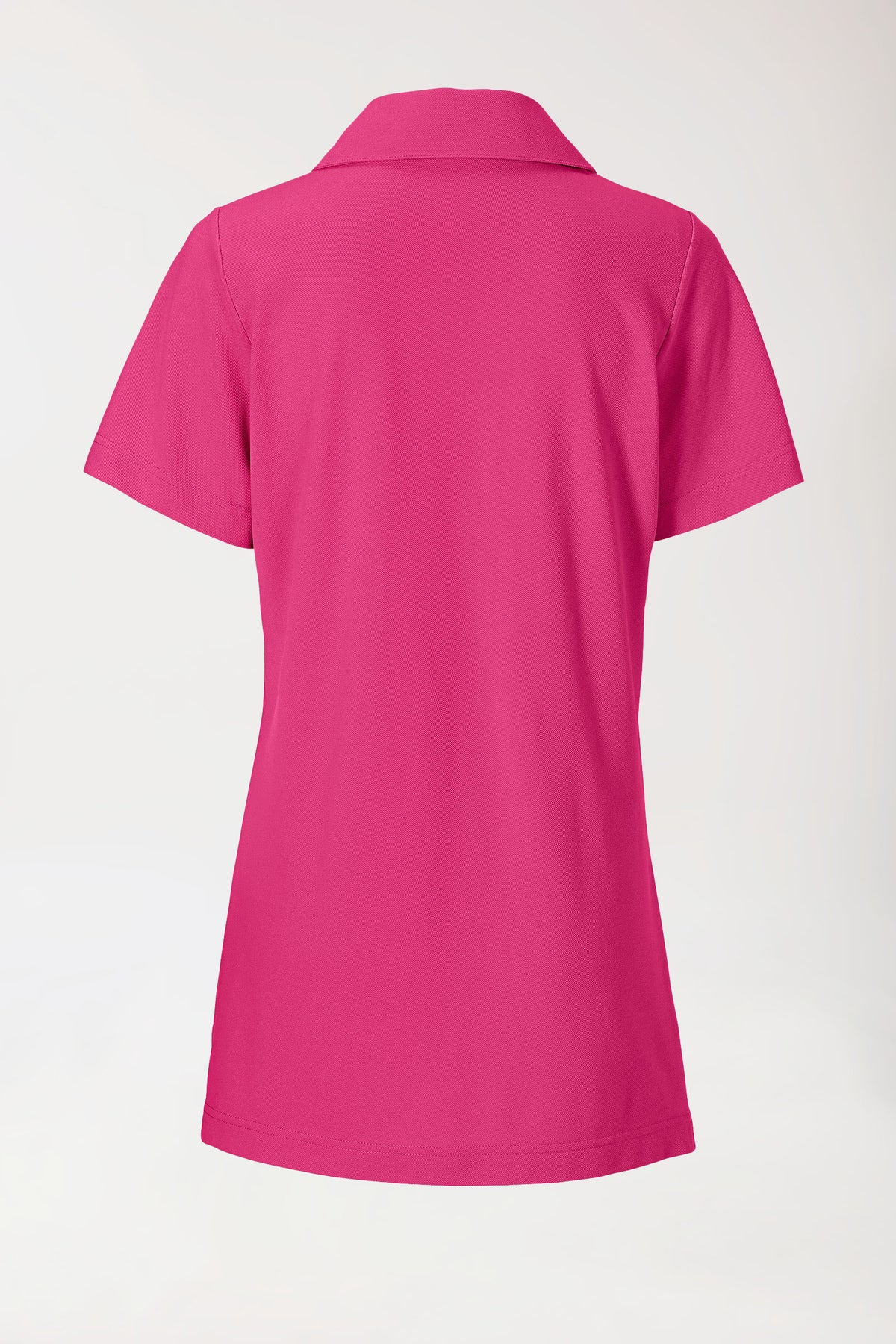 Piqué long-shirt dames - met kraag pink