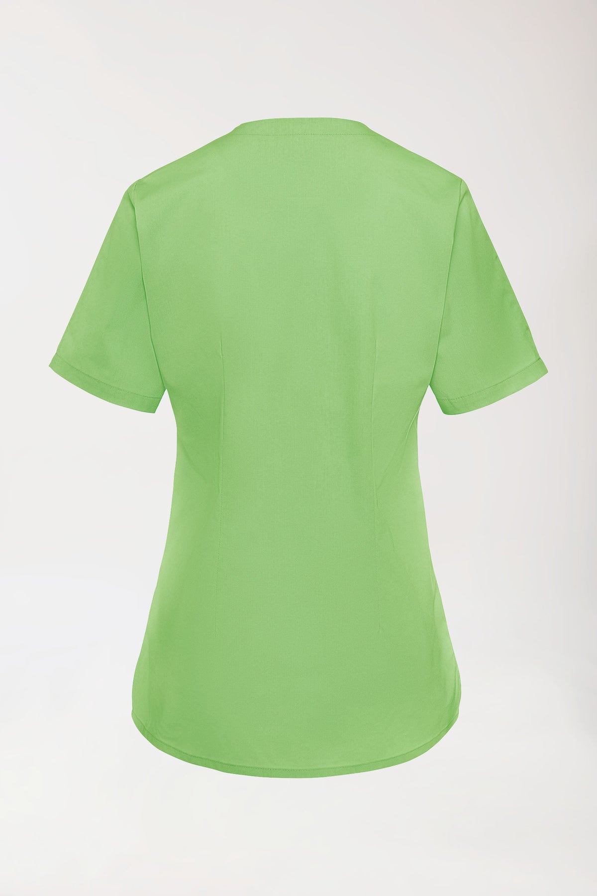 Stretch longshirt dames - V-hals appelgroen